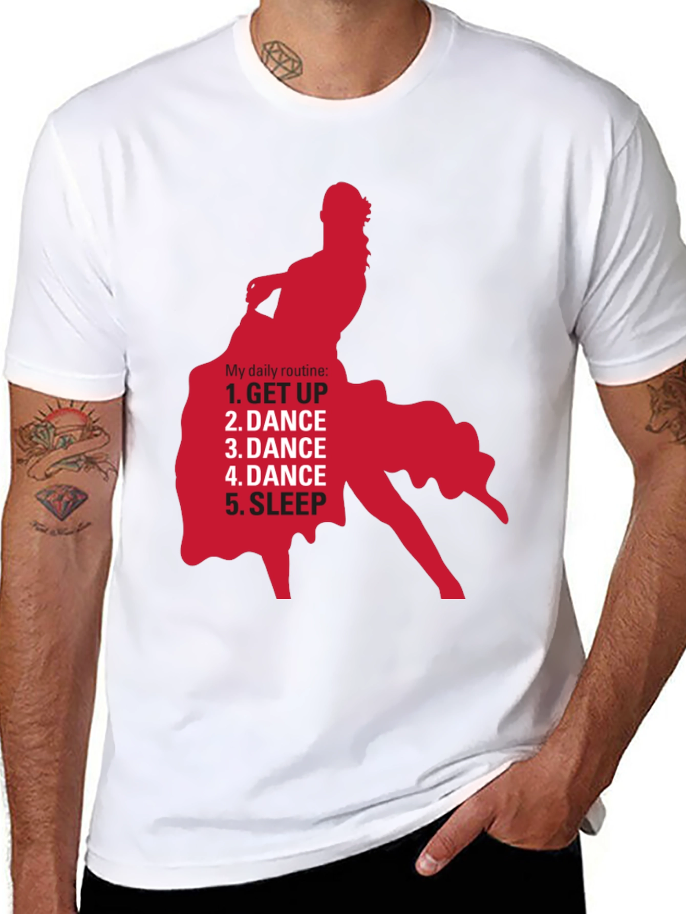 Black Dance Routine T-Shirt - Black Graphic Tee for Dancers view 8
