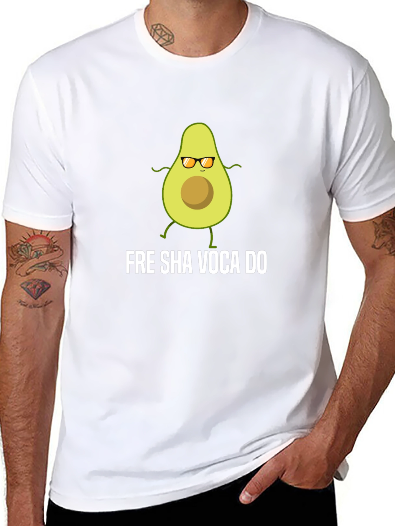Black Fre Sha Voca Do T-Shirt - Funny Avocado Tee view 8