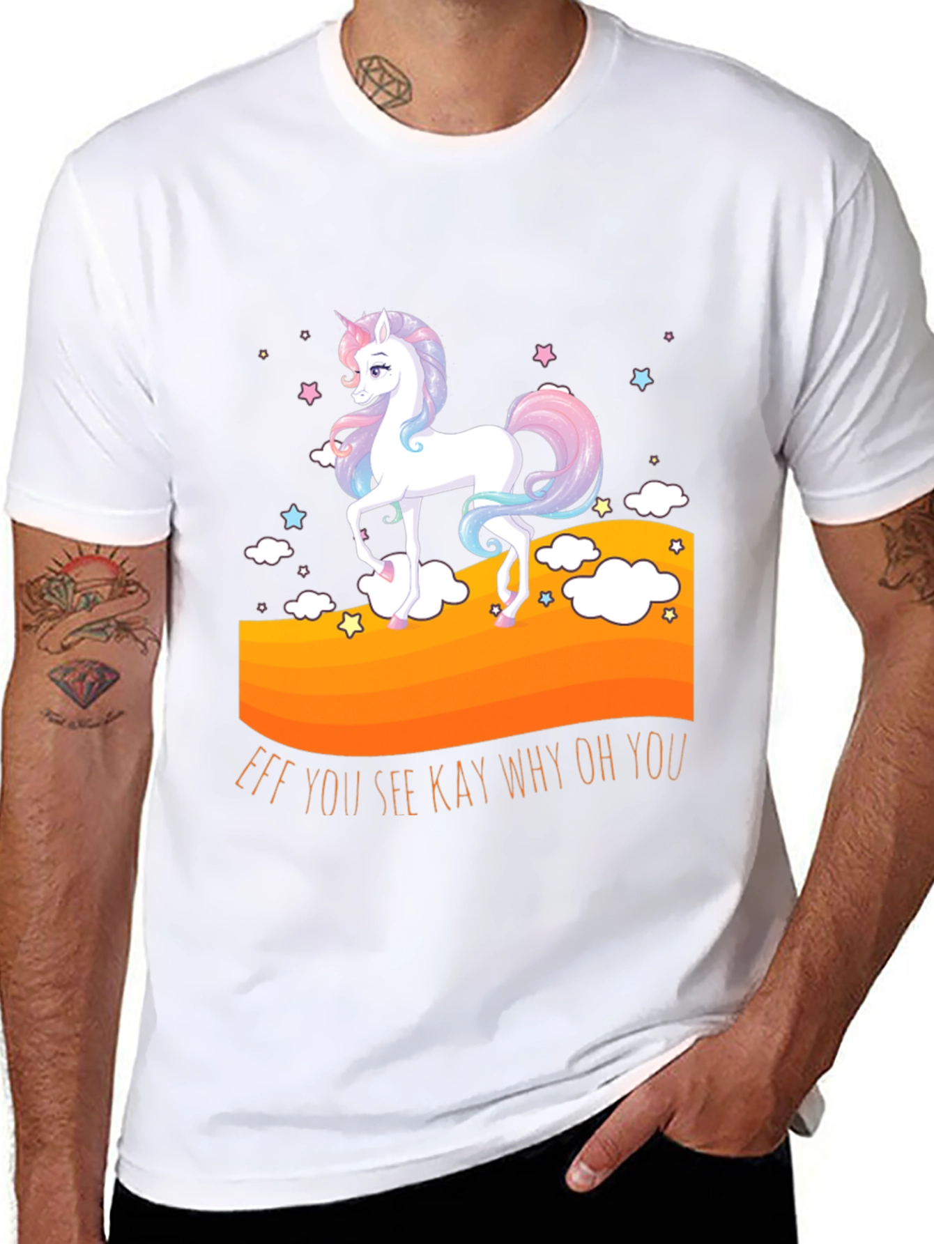 Black Unicorn T-Shirt: "Eff You See Kay Why Oh You" view 8