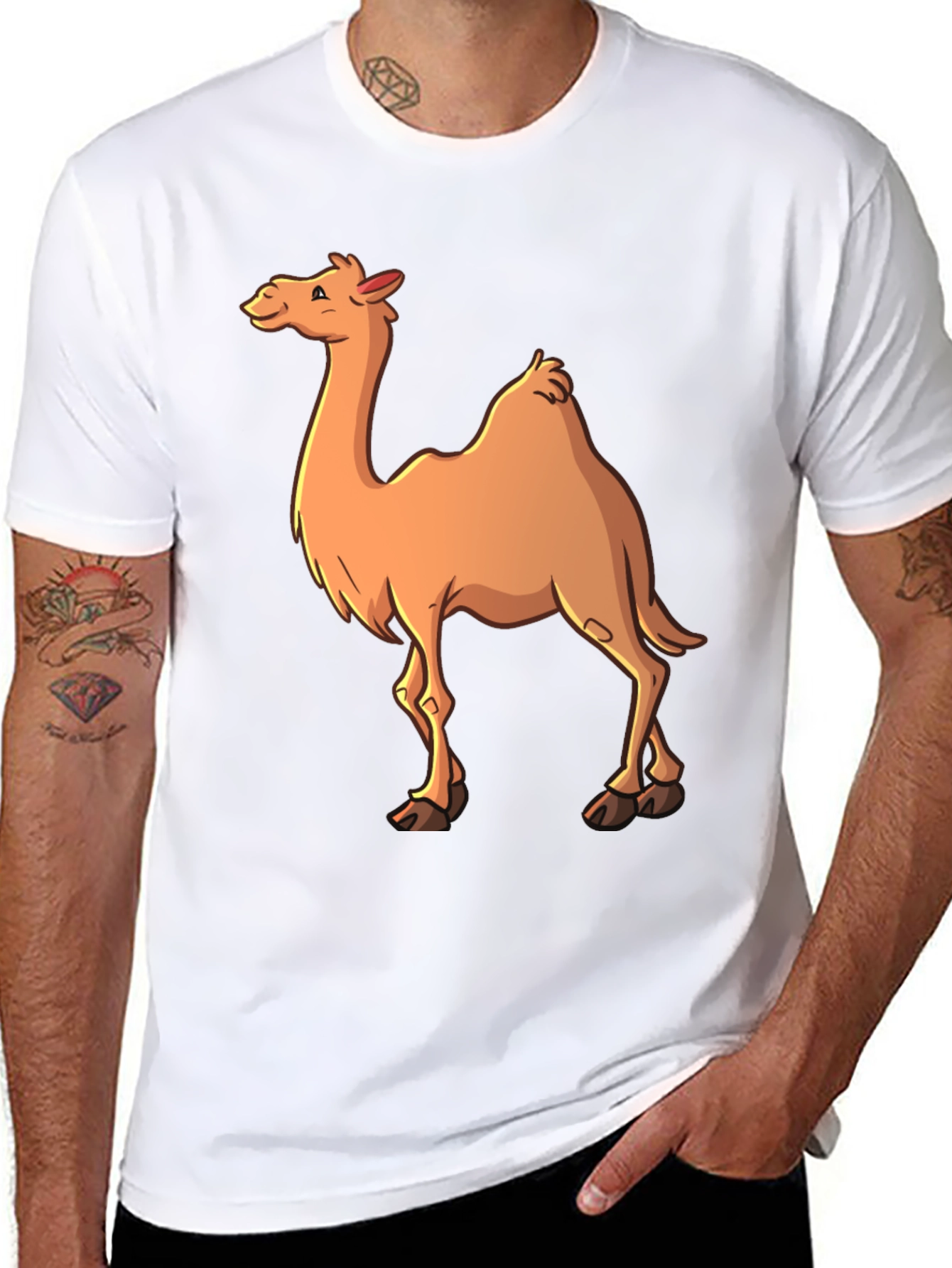 Black Camel Graphic T-Shirt - Men's Black Tee view 8