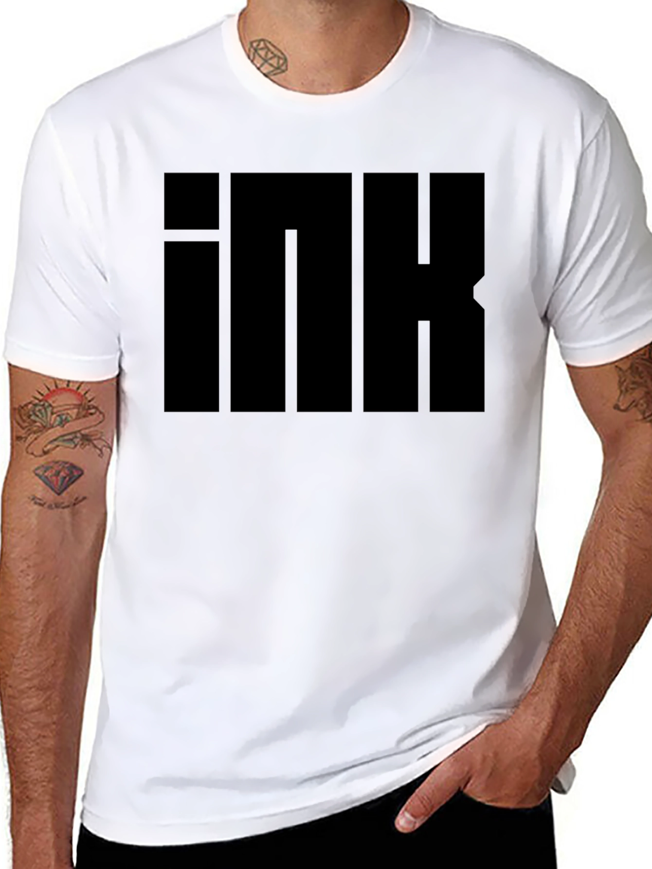 Black Bold Black "INK" Graphic Tee view 8
