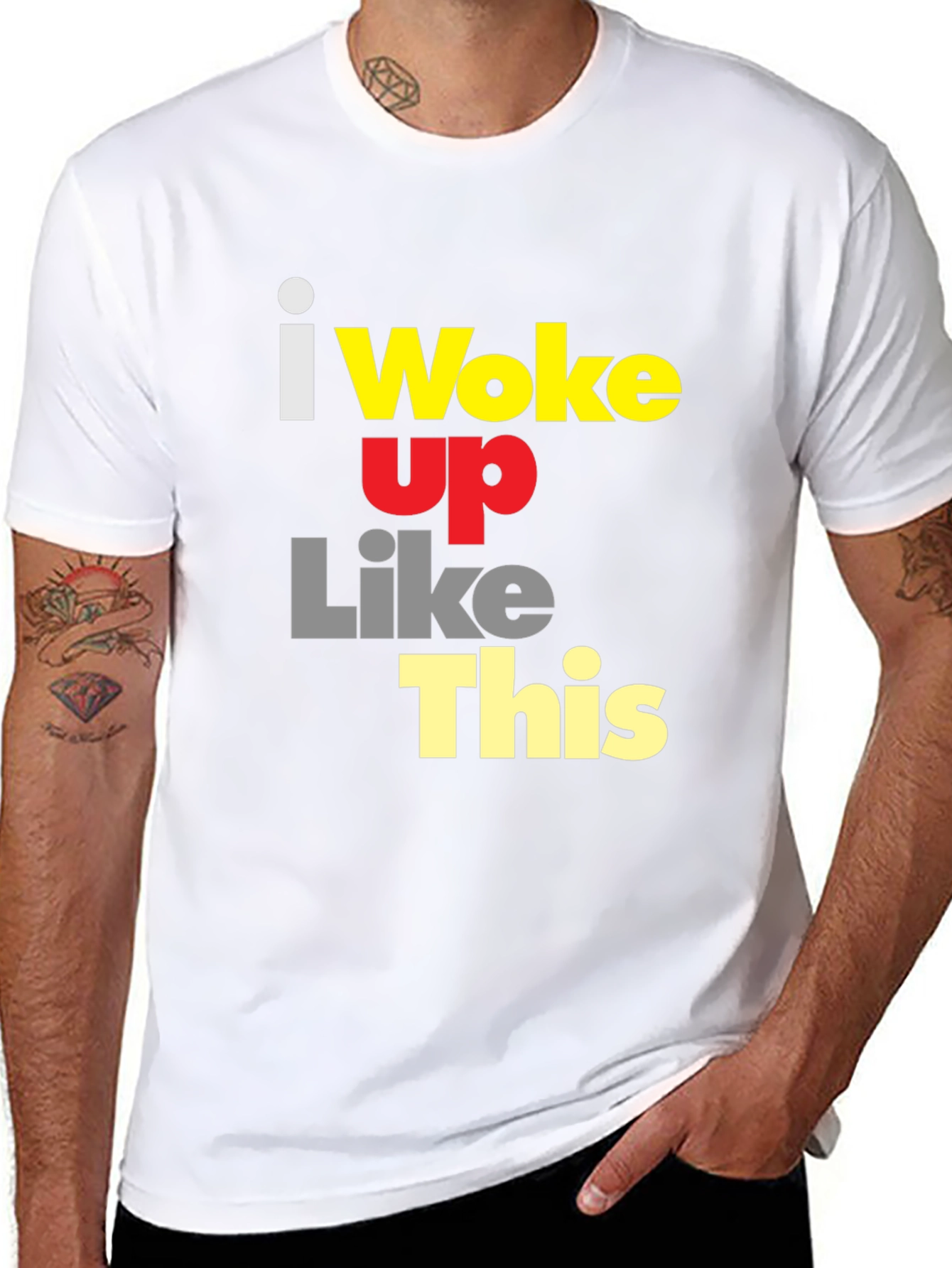 Black I Woke Up Like This Graphic Tee - Black view 8