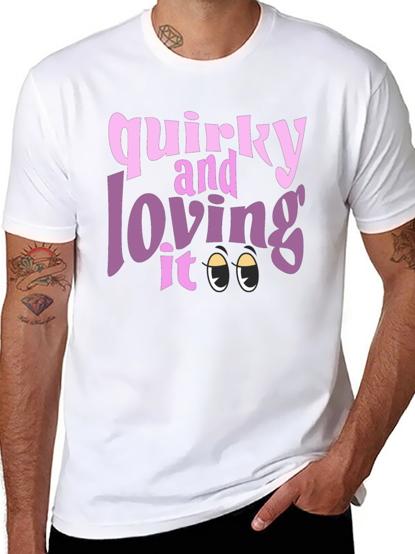 Black Quirky and Loving It T-Shirt view 8