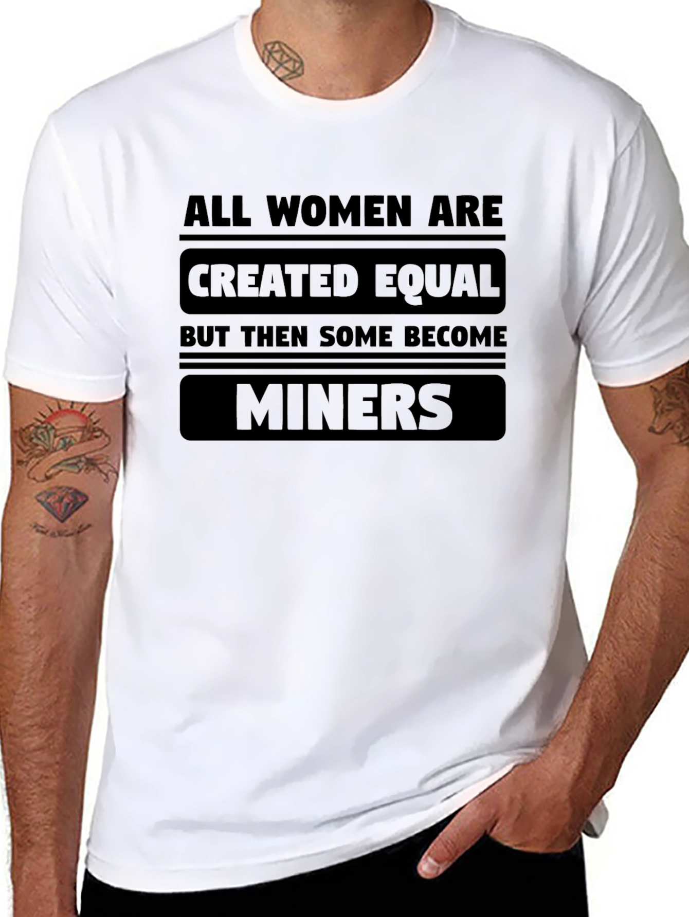 Black Women Miners Graphic T-Shirt - Equality Statement view 8