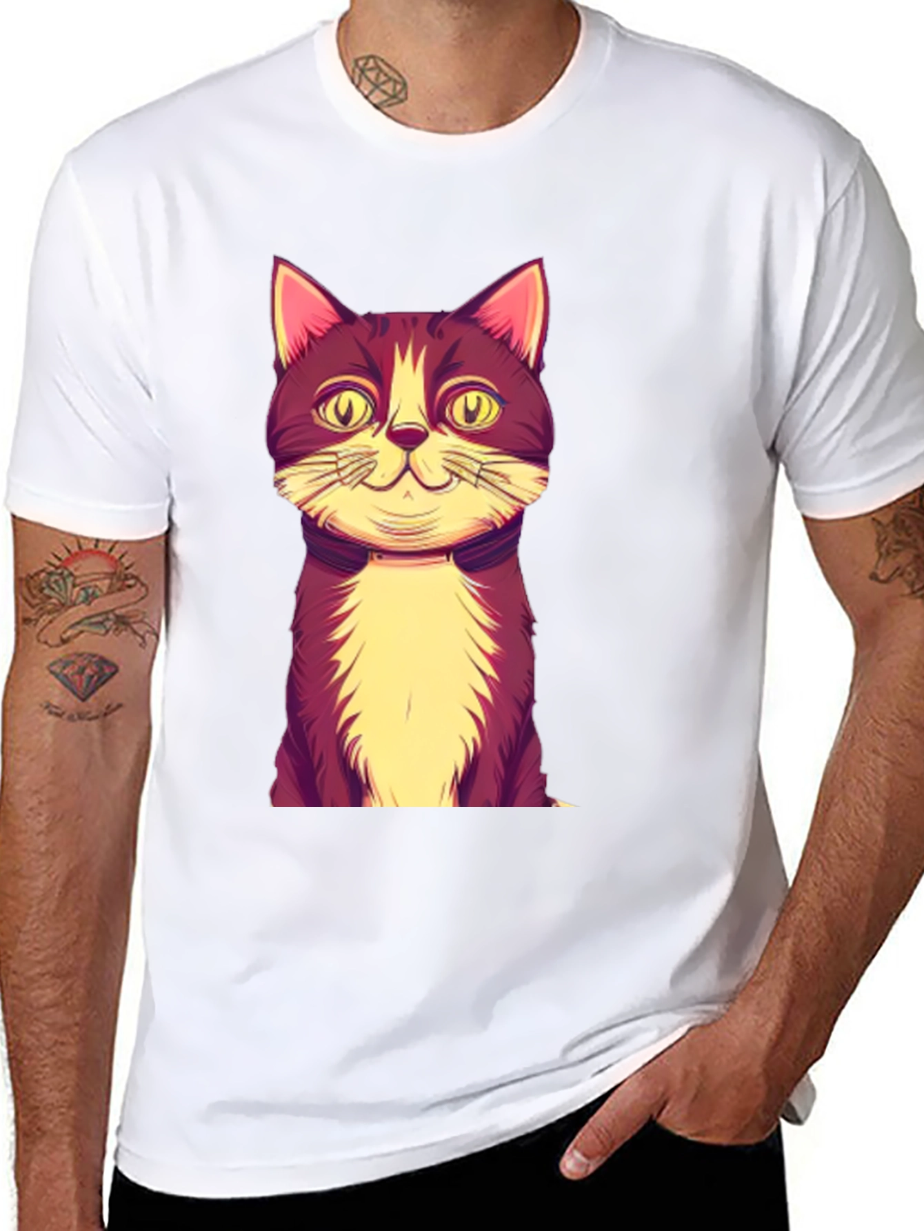 Black Cat Graphic Print Tee view 8