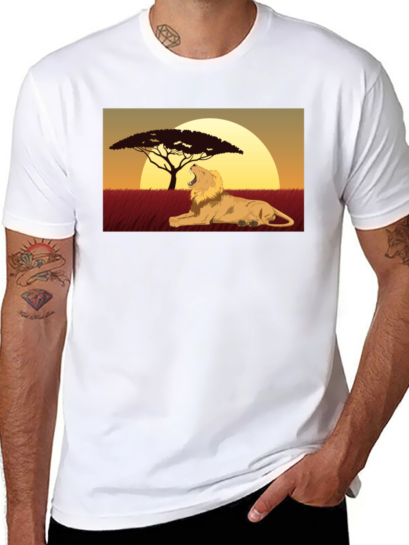 Black Lion King Graphic Tee - Classic Black T-Shirt view 8