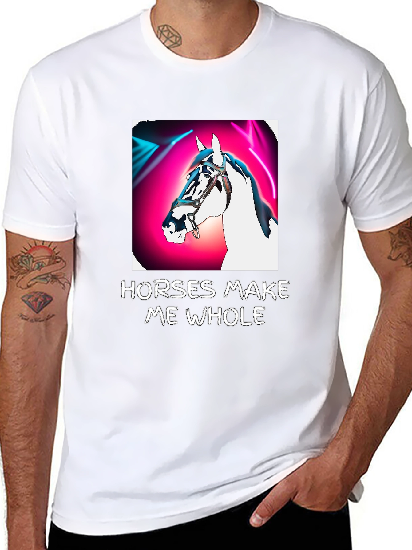 Black Horses Make Me Whole Graphic Tee view 8