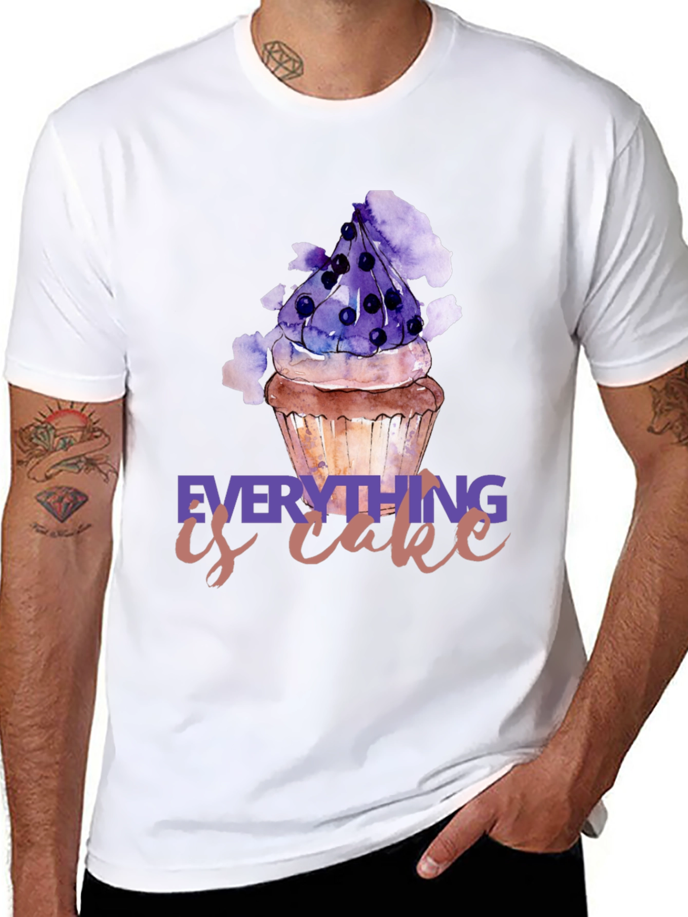 Black Everything is Cake T-Shirt view 8