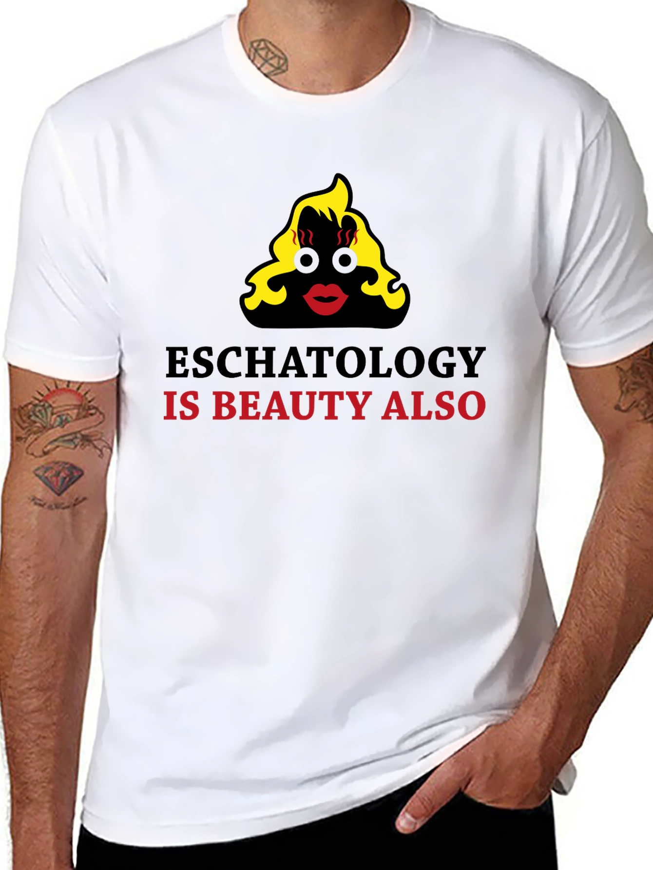 Black Eschatology is Beauty Funny Graphic T-Shirt view 8