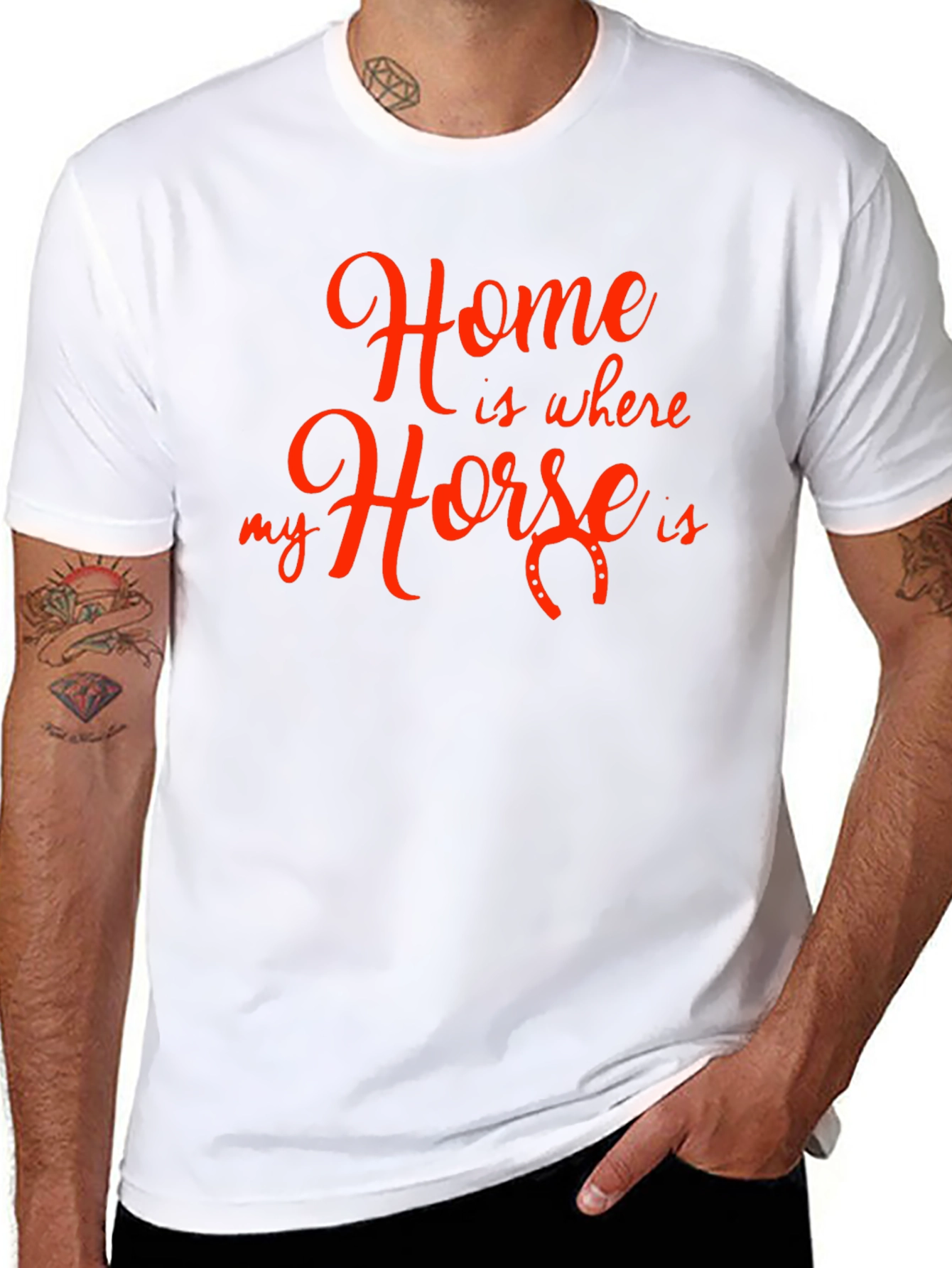 Black Home is Where My Horse is T-Shirt view 8