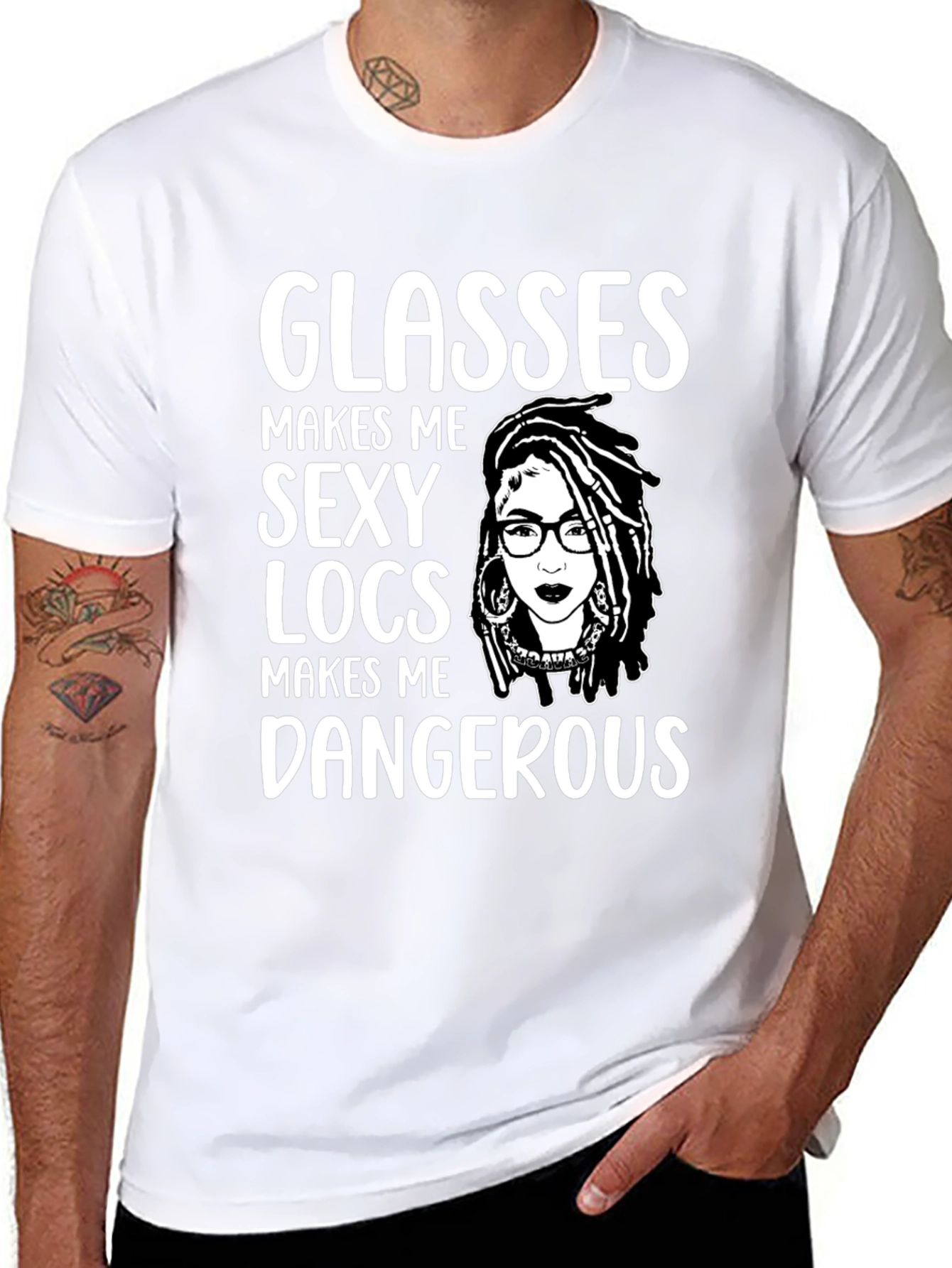 Glasses Locs Dangerous Graphic Tee - 8
