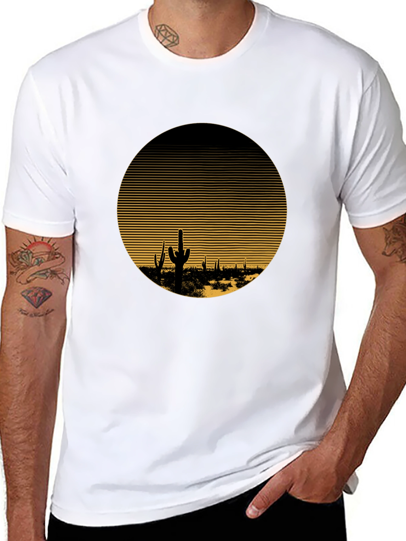 Black Desert Horizon Graphic Tee - Retro Style view 8