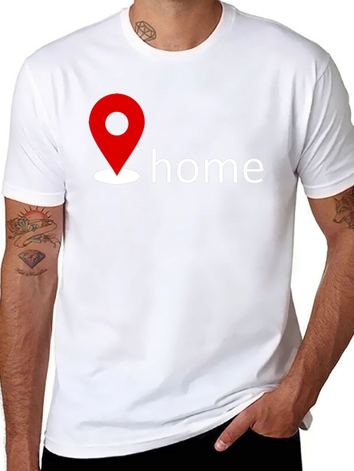 Black Home is Where the Heart Is T-Shirt view 8