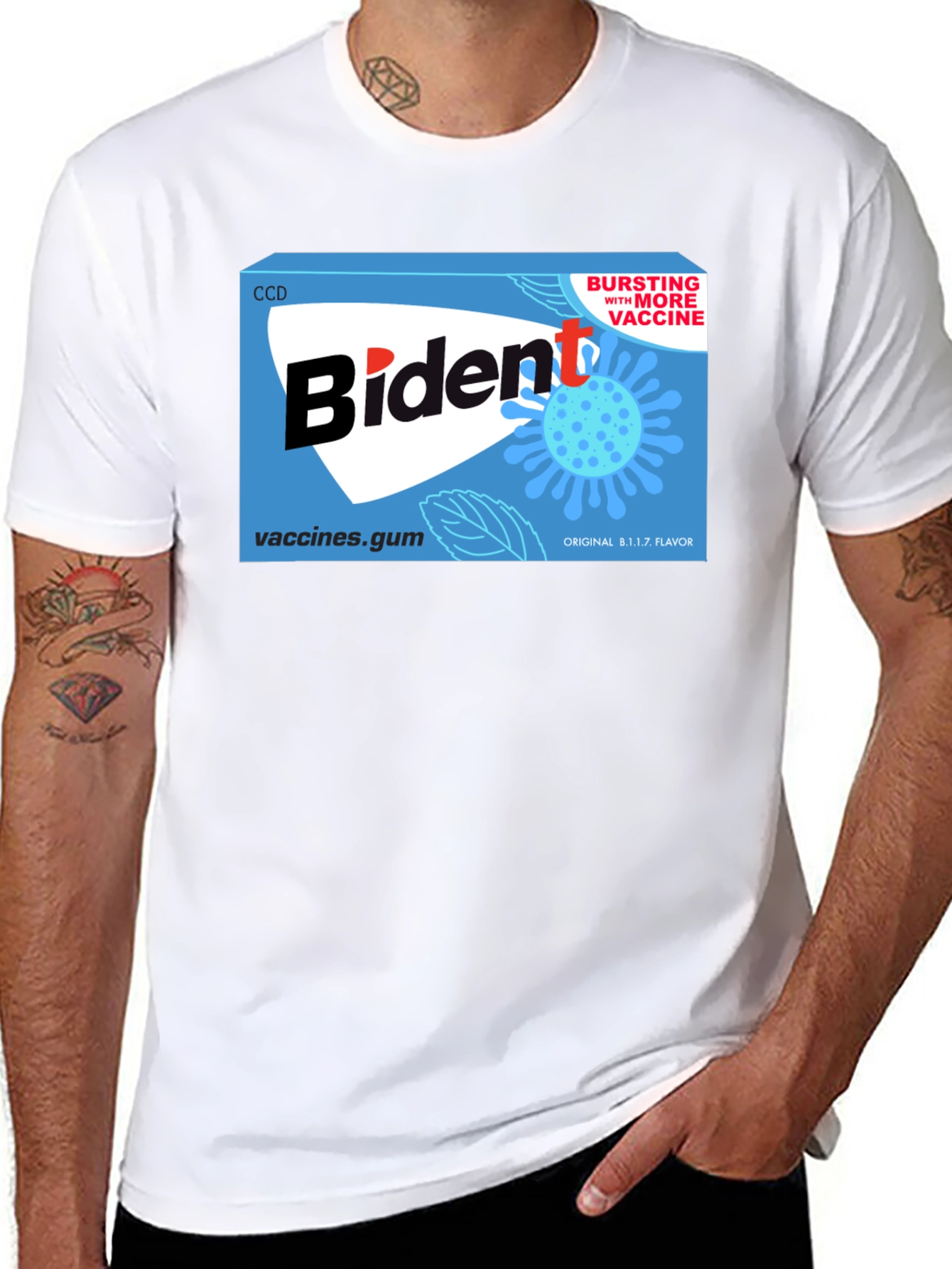 Black Biden Gum T-Shirt - Political Satire Tee view 8