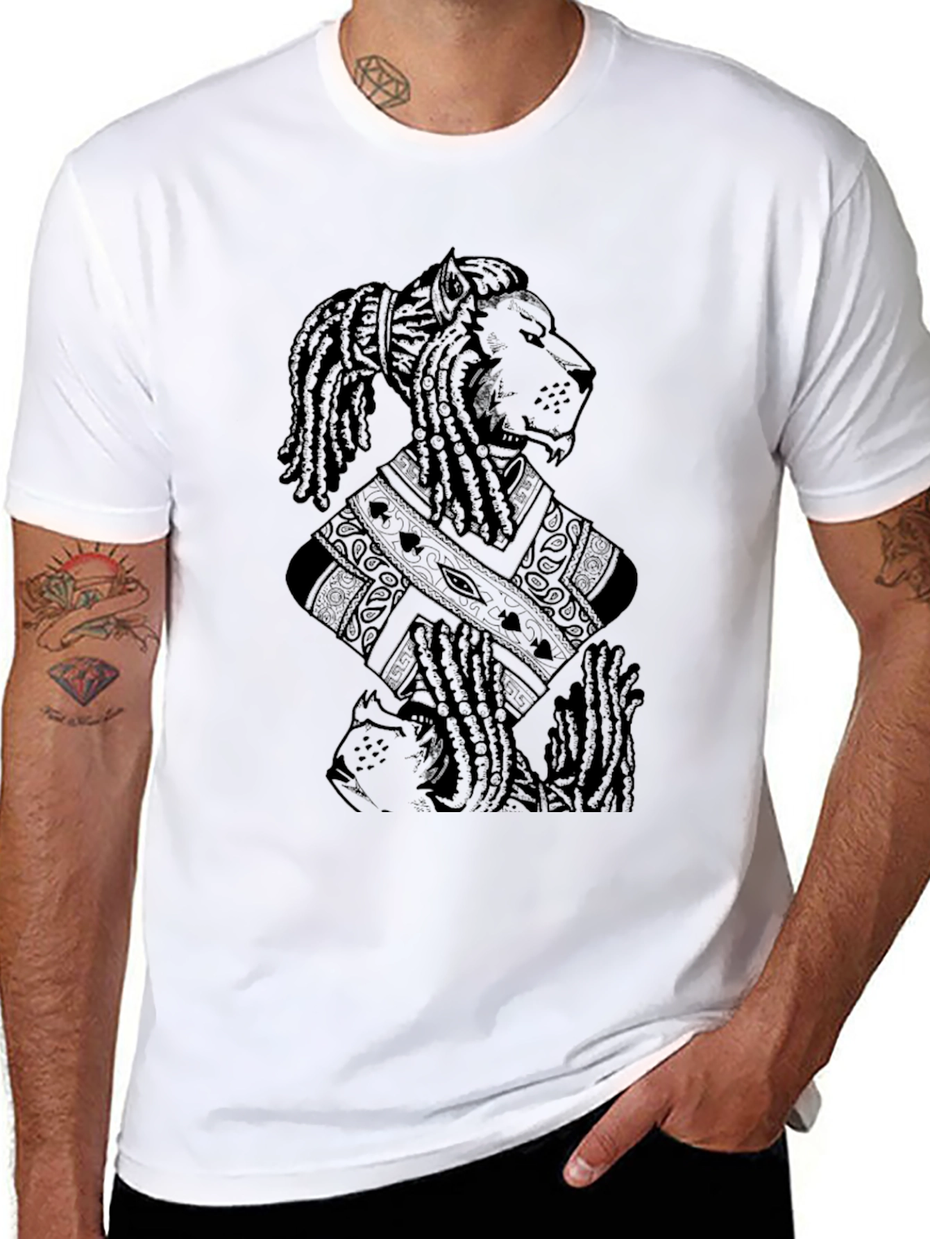 Black Lion King T-Shirt - Black Graphic Tee view 8