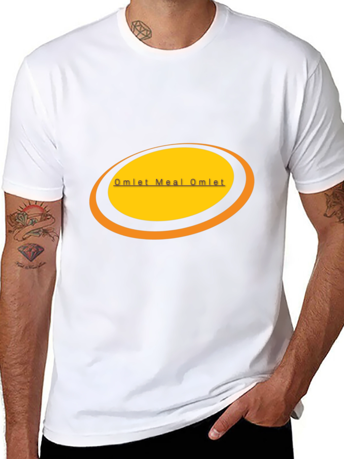 Black Omelet Meal Omelet T-Shirt view 8