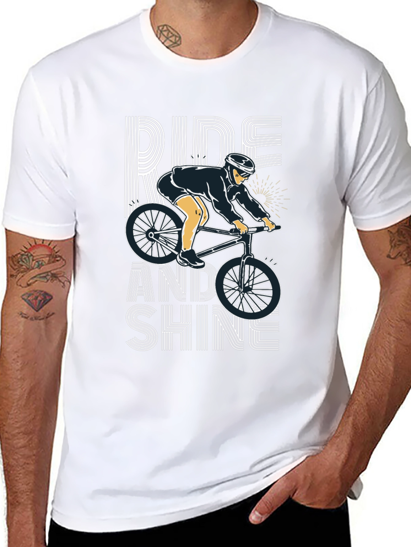 Black Ride and Shine Graphic Tee view 8