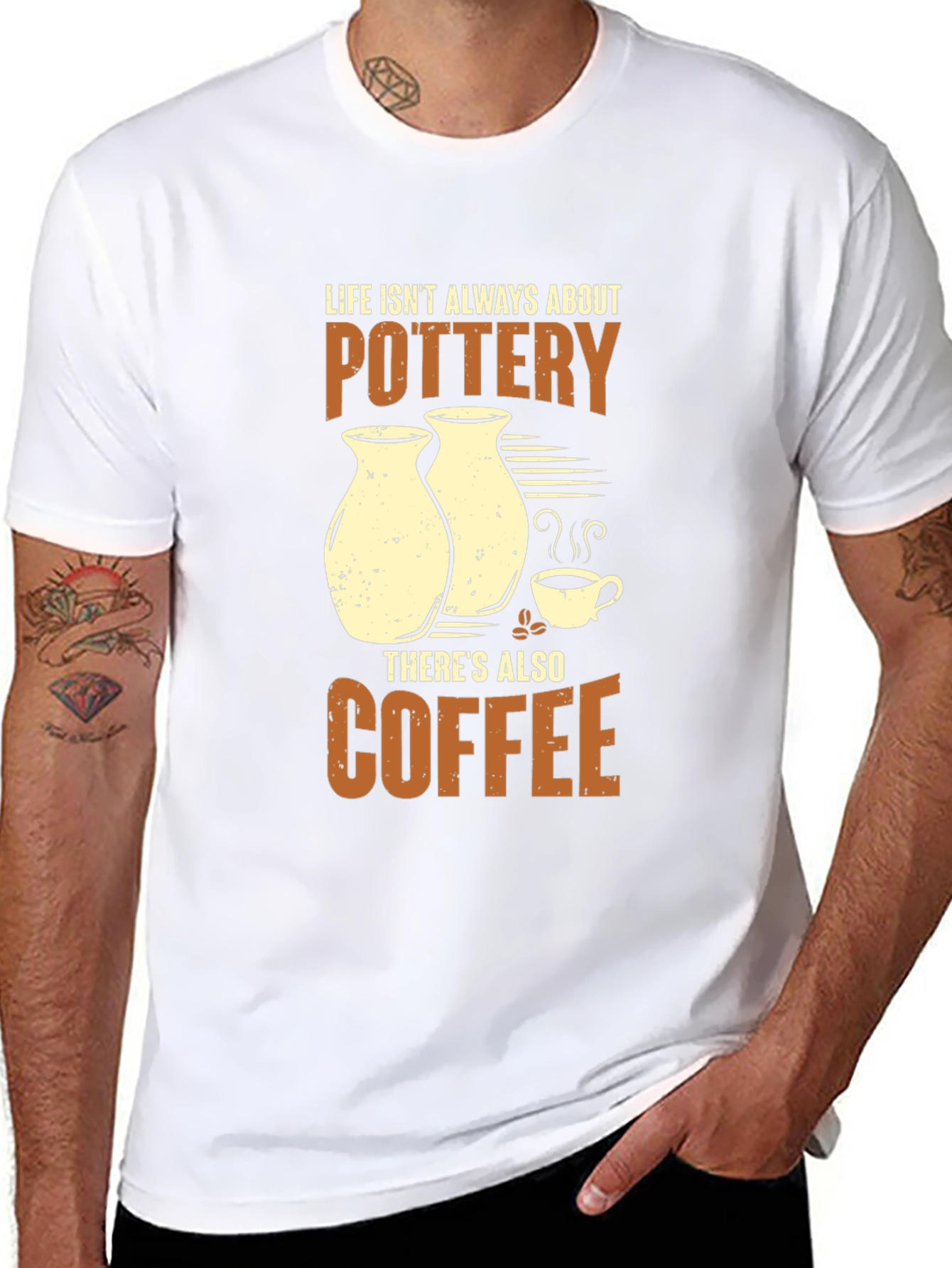 Black Pottery & Coffee Graphic Tee - Hobbyist Apparel view 8