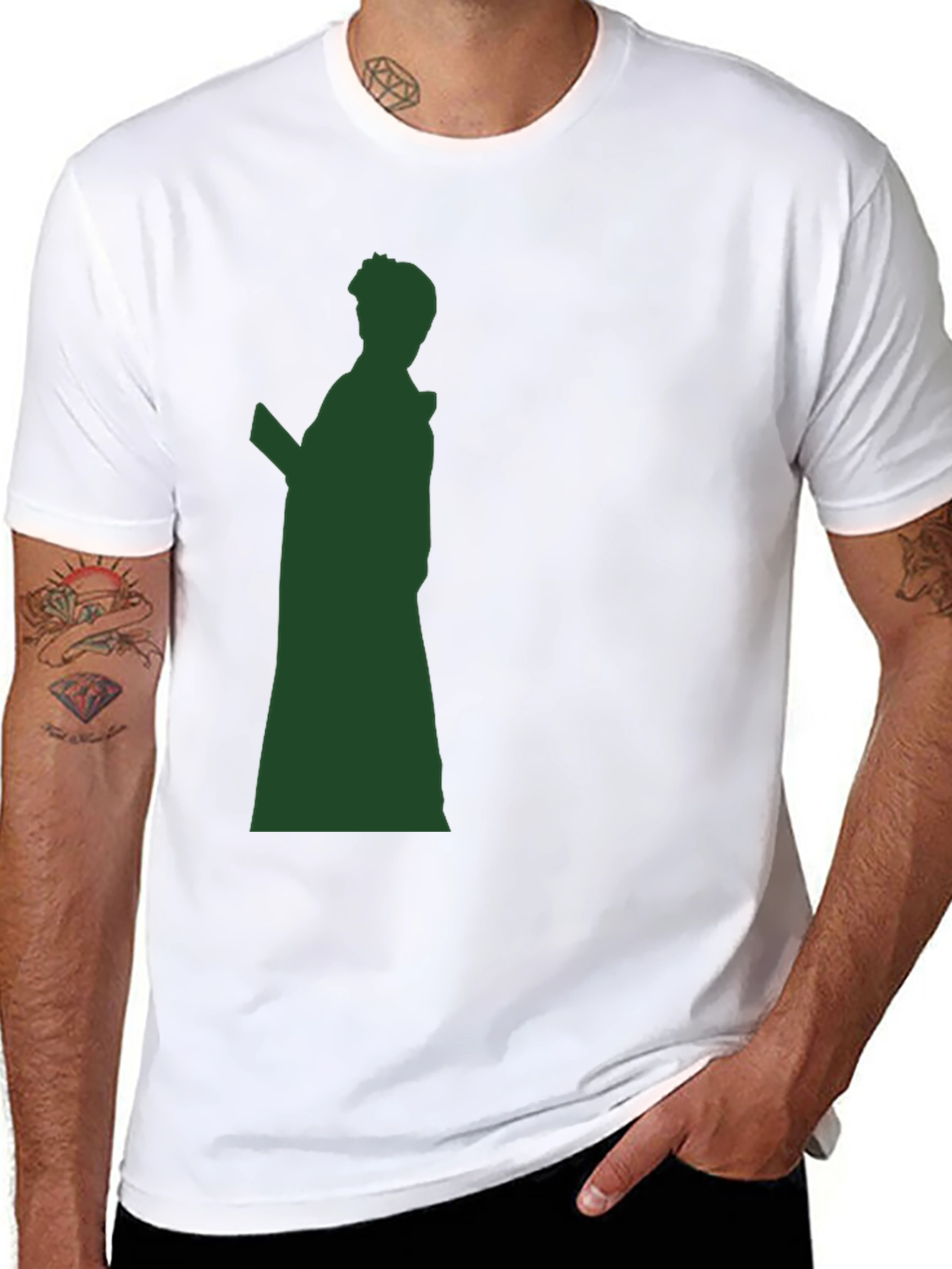 Black Silhouette Graphic Print T-Shirt view 8