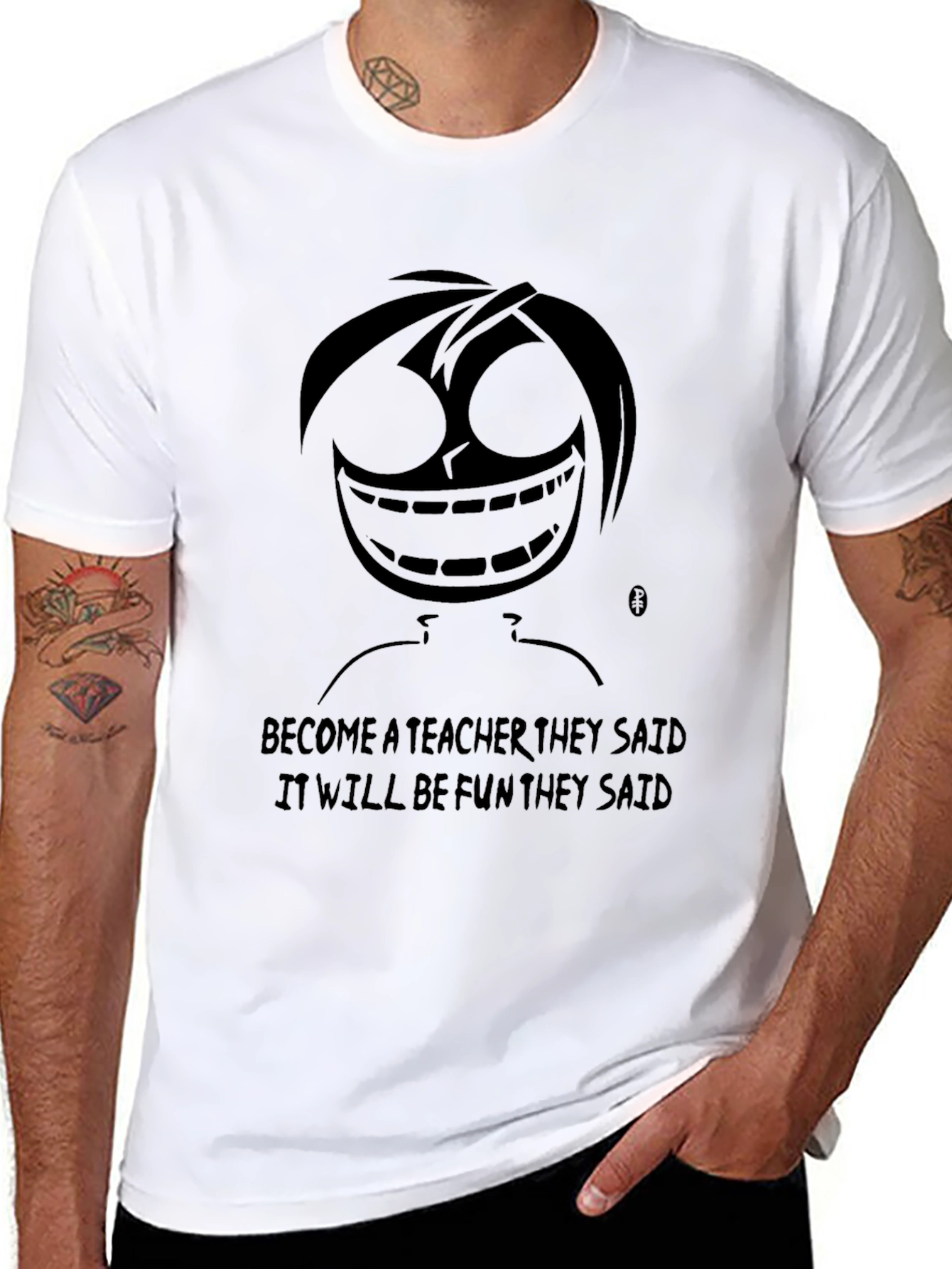 Black Teacher Life Humor T-Shirt - Dark Graphic Tee view 8