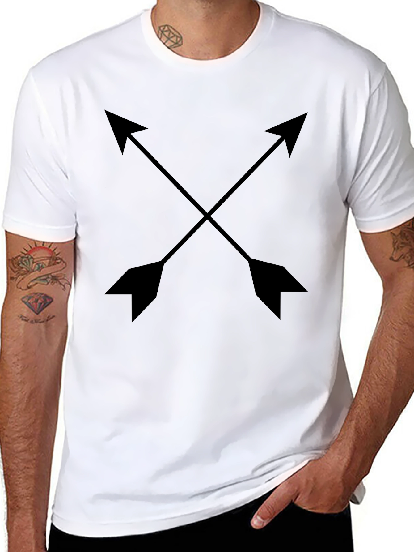 Black Arrow Graphic Black T-Shirt view 8