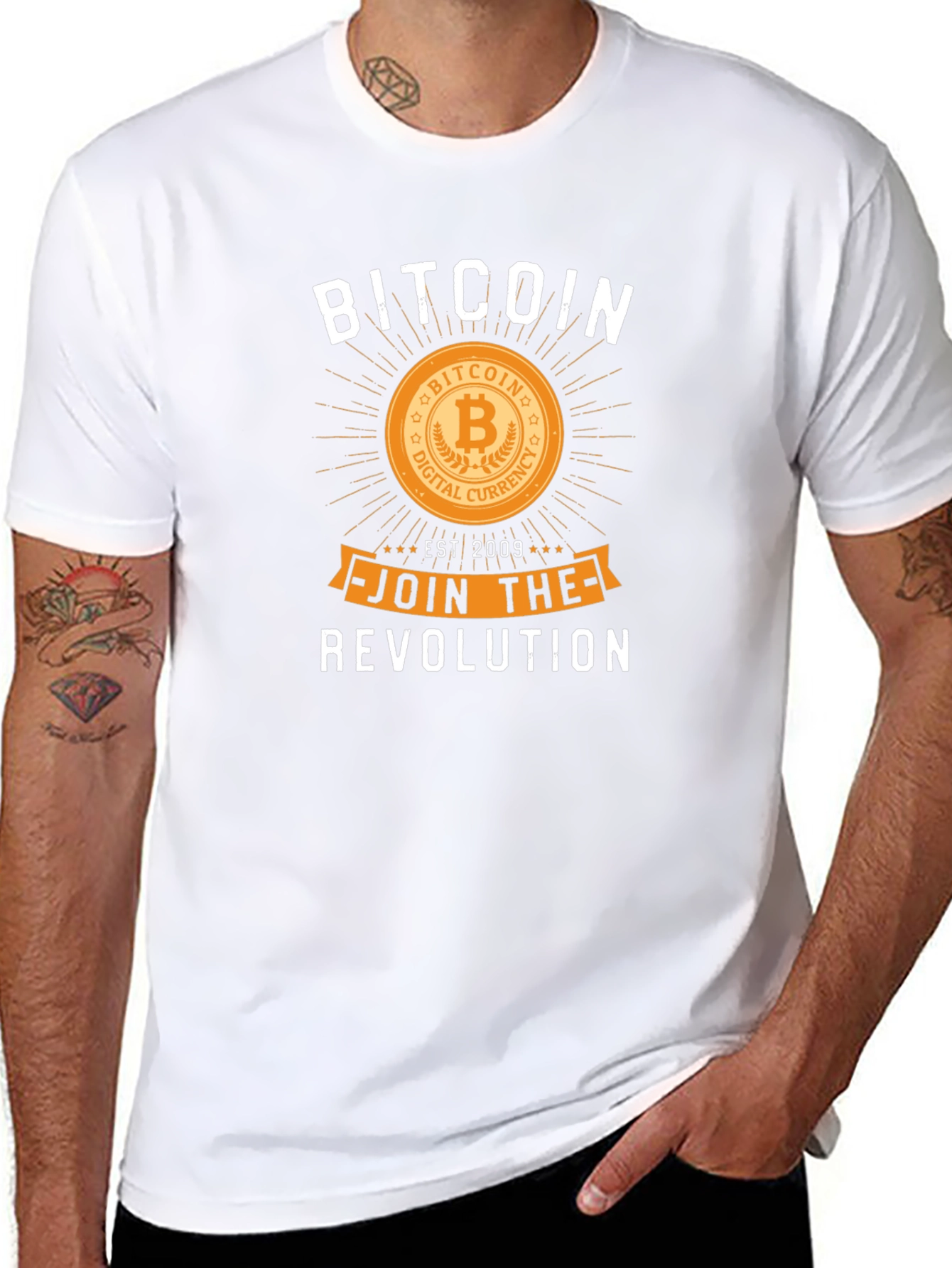 Black Bitcoin Revolution T-Shirt Crypto Investor Tee view 8