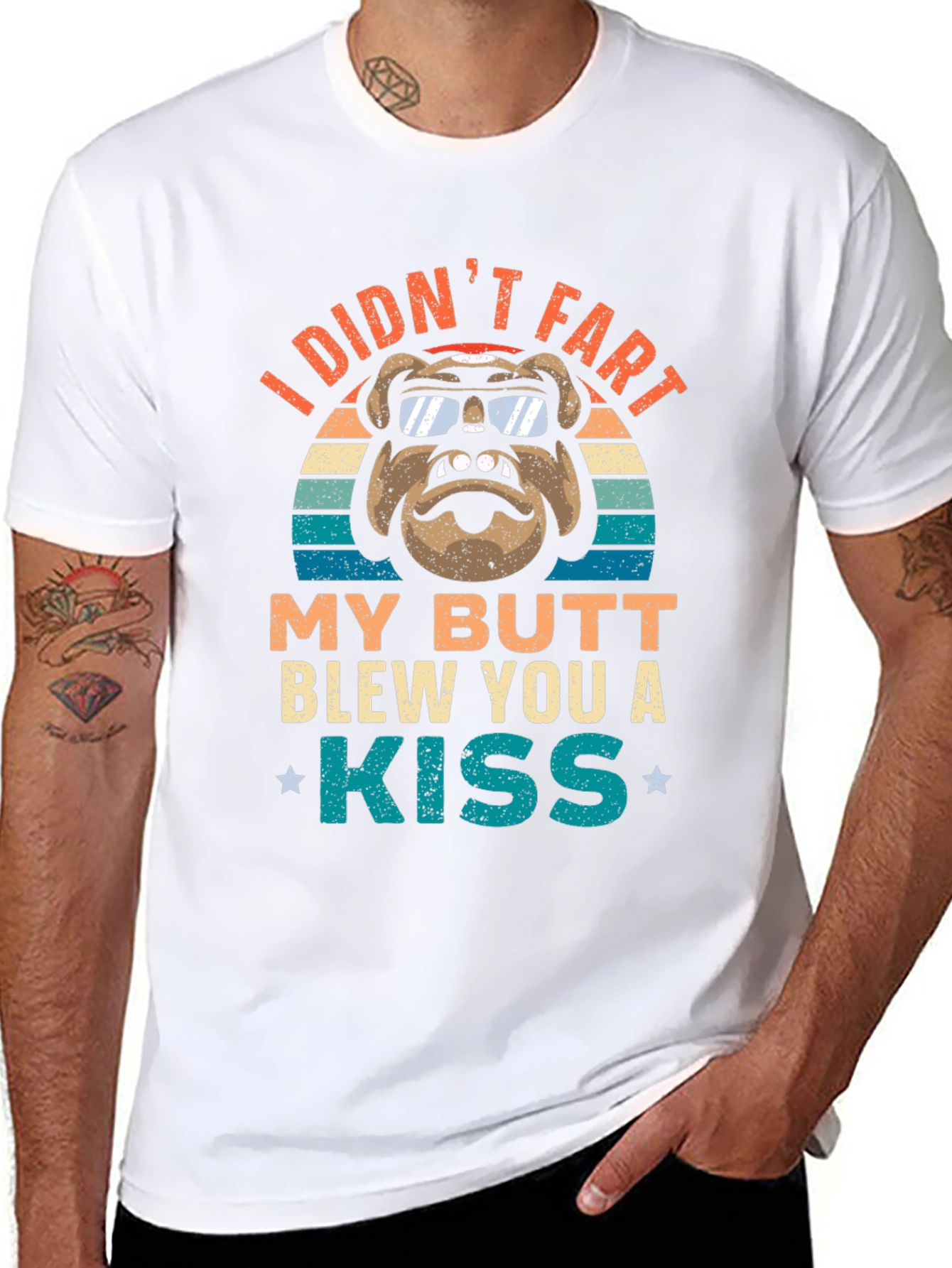 Black Funny Dog T-Shirt: I Didn't Fart, My Butt Blew You a Kiss view 8