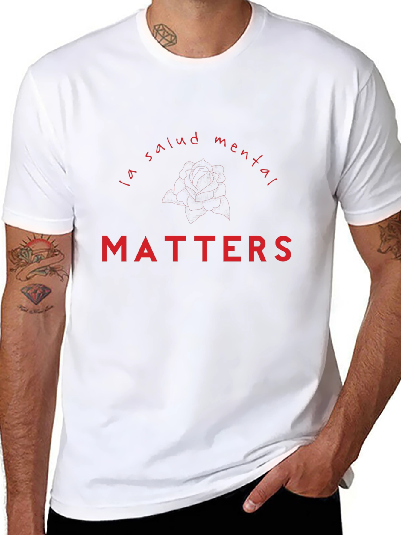 Black Mental Health Matters Tee - Black Short Sleeve view 8