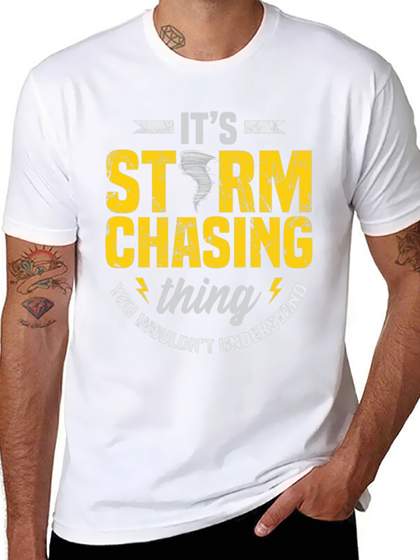 Black Storm Chasing T-Shirt view 8