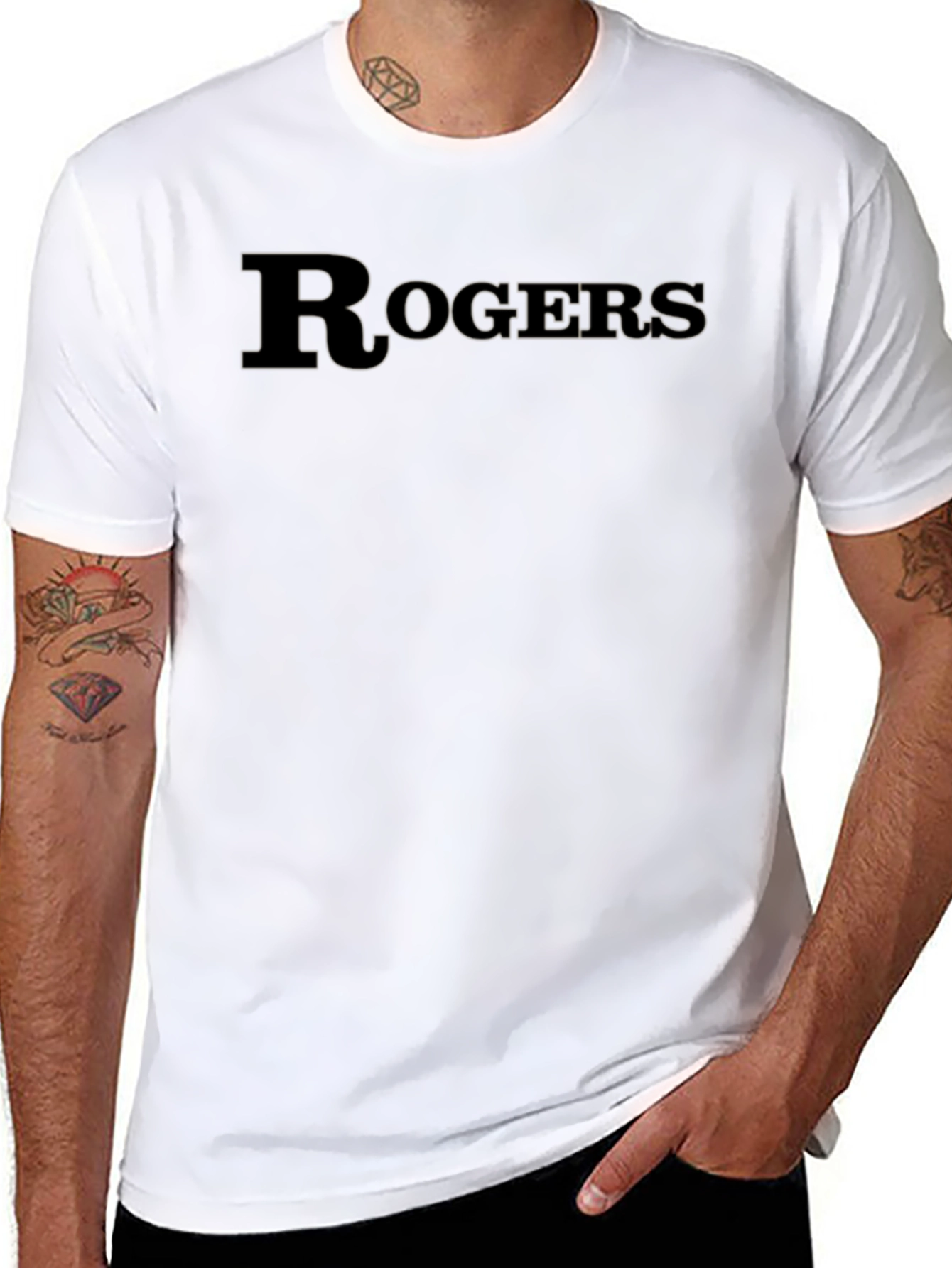 Black Rogers Black Graphic Tee - Classic Style view 8