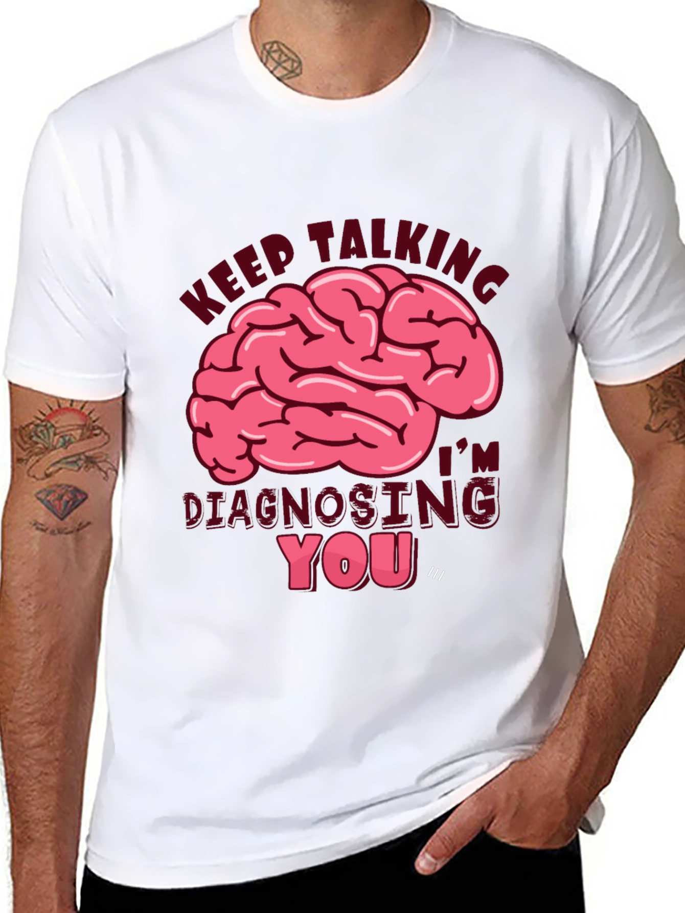 Black Keep Talking Diagnosing You T-Shirt view 8