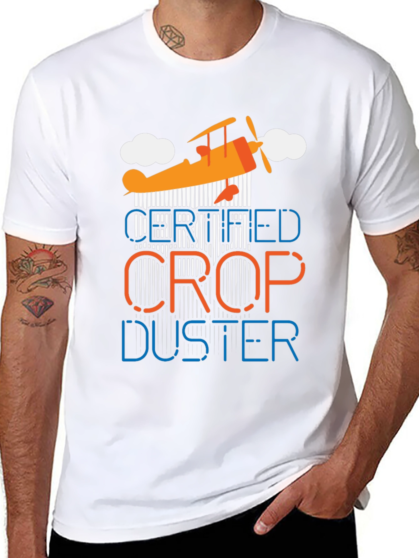 Black Certified Crop Duster Graphic T-Shirt view 8