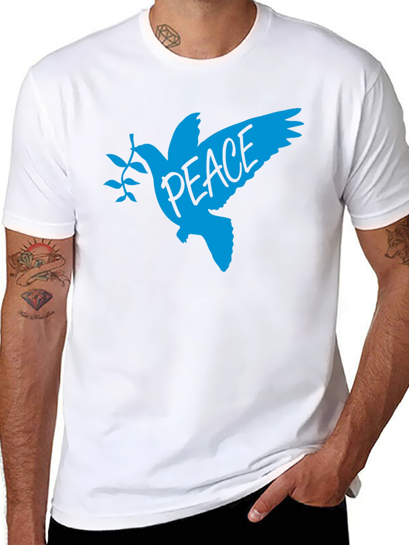 Black Peace Dove Graphic T-Shirt view 8
