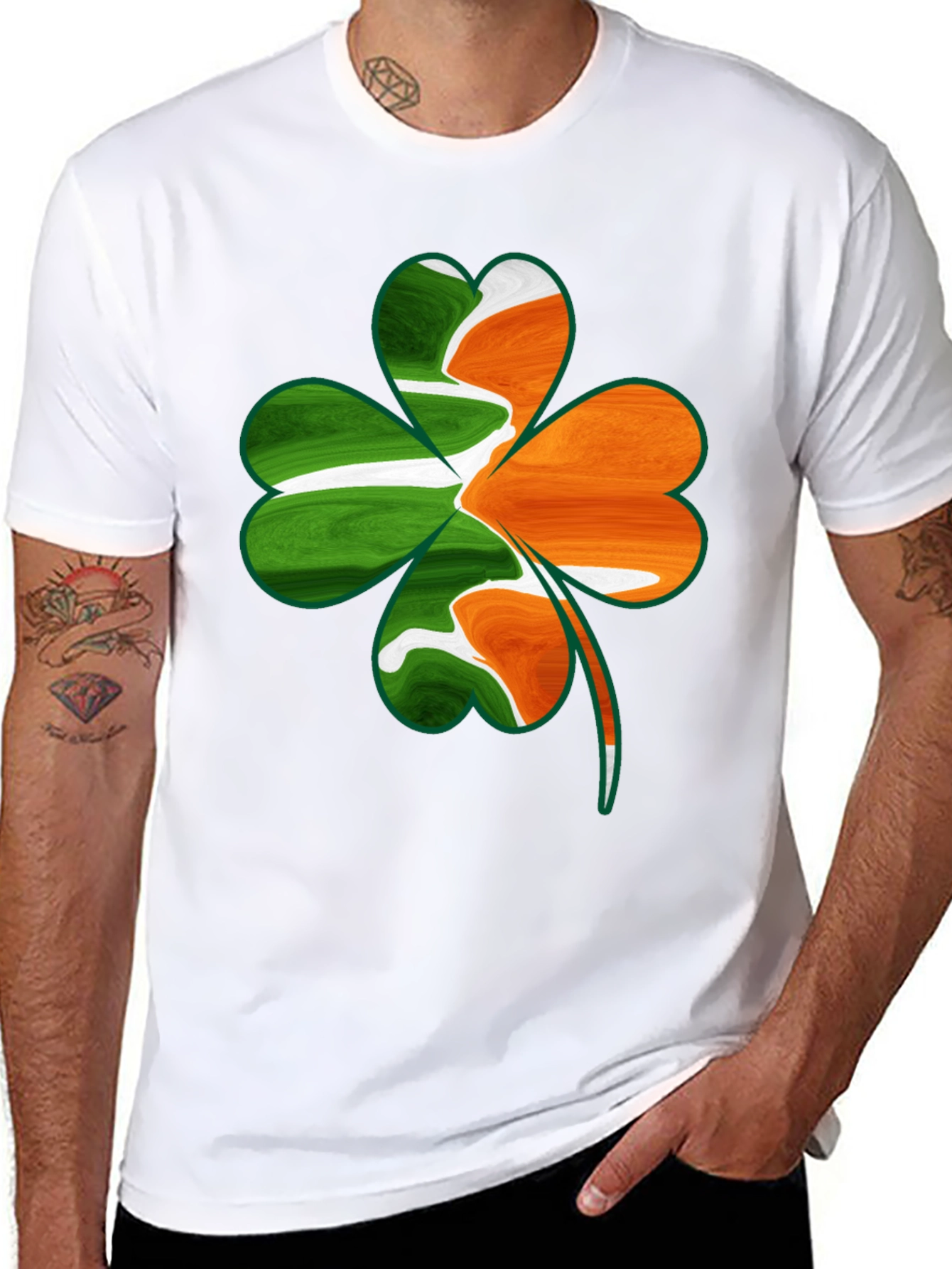 Black Irish Shamrock Graphic Tee - St. Patrick's Day view 8