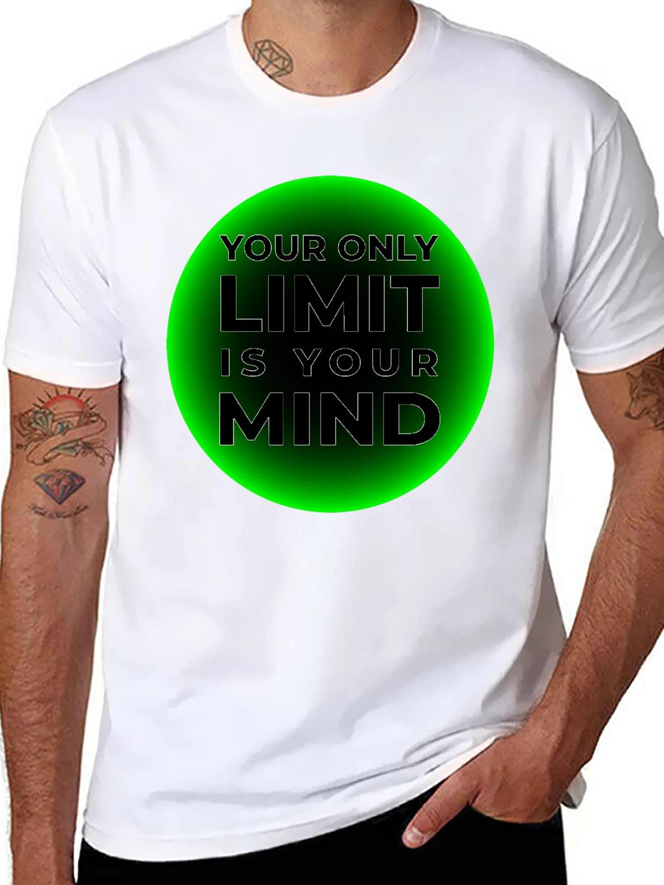 Black Limit is Your Mind Graphic T-Shirt view 8