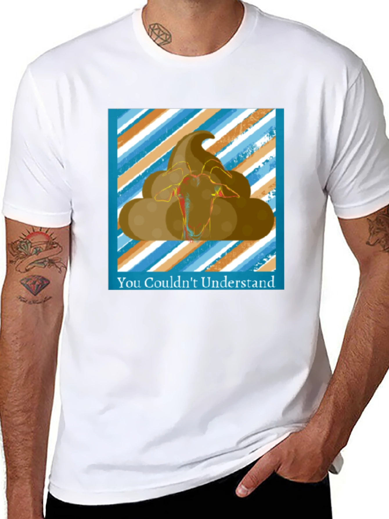 Black Funny Goat Poop T-Shirt - You Couldn't Understand view 8
