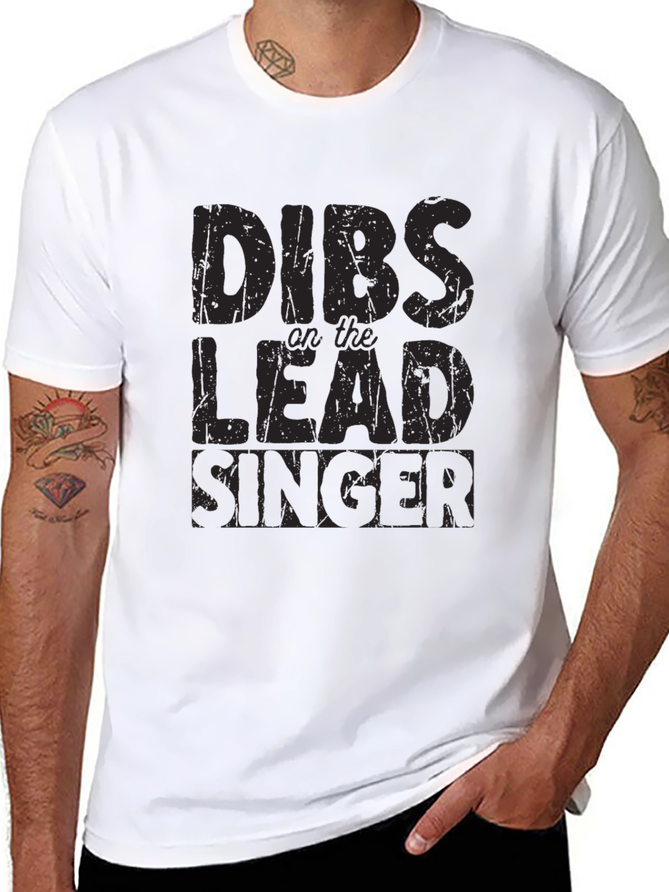 Black Dibs on the Lead Singer T-Shirt - Black Graphic Tee view 8