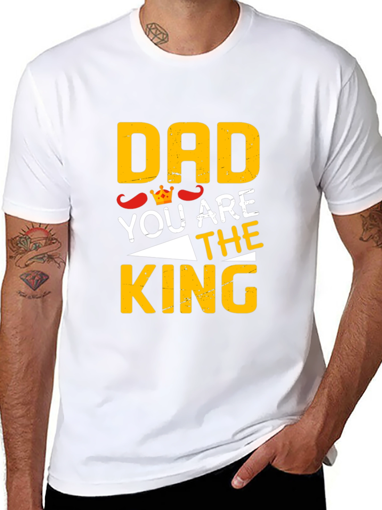 Black Dad You Are The King Black T-Shirt view 8