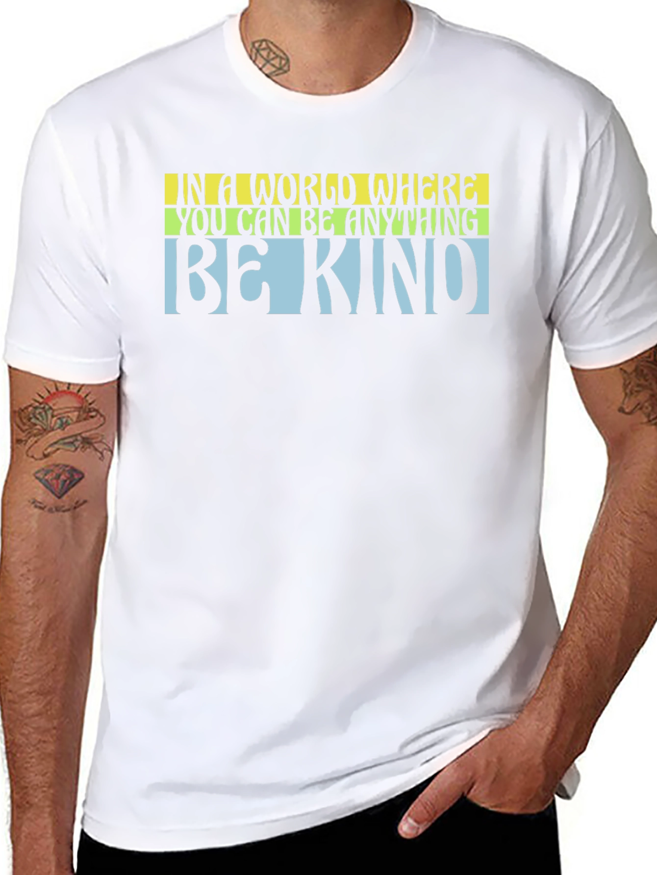 Black Be Kind Graphic Tee view 8