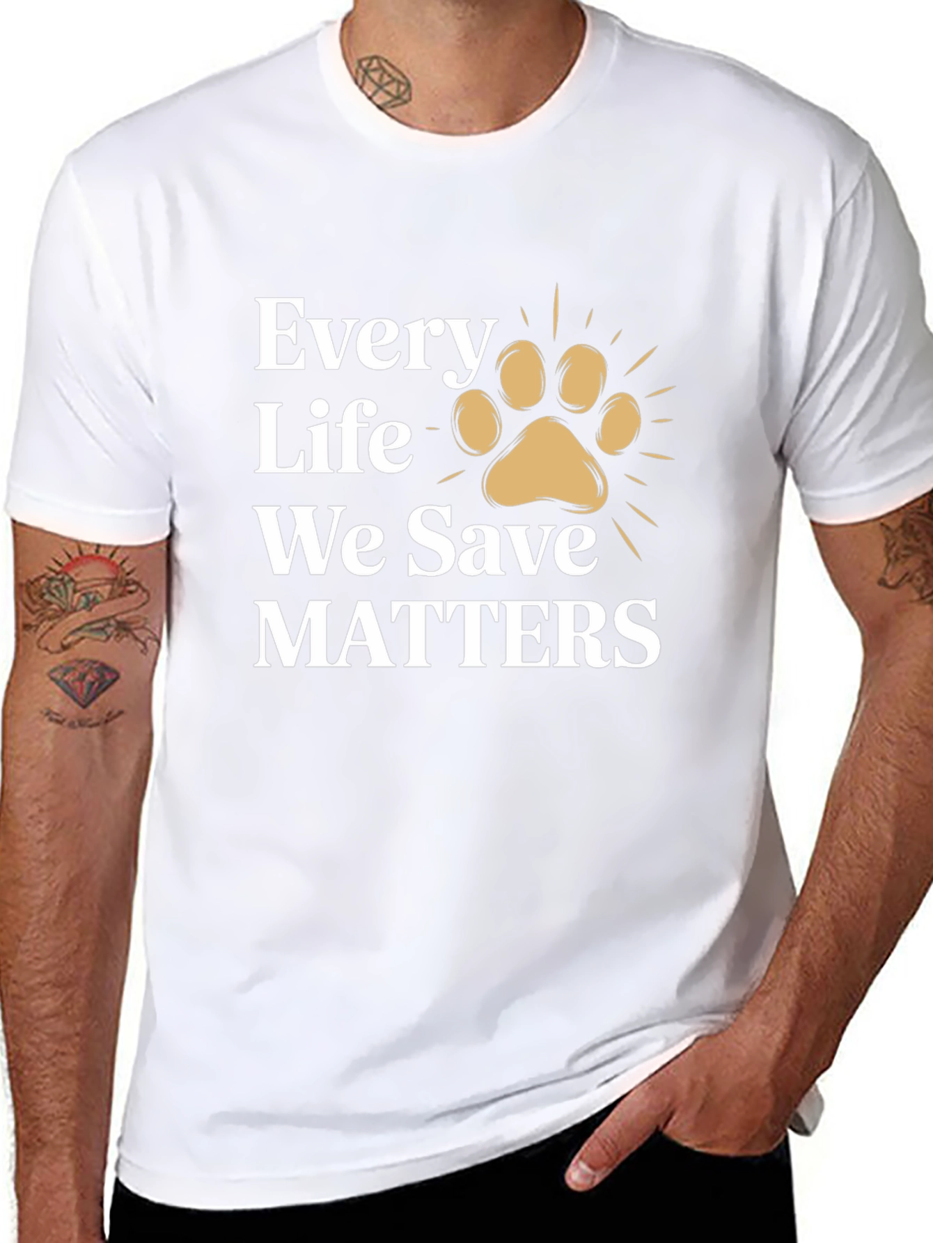 Every Life We Save Matters Tee - Animal Rescue Shirt - 8