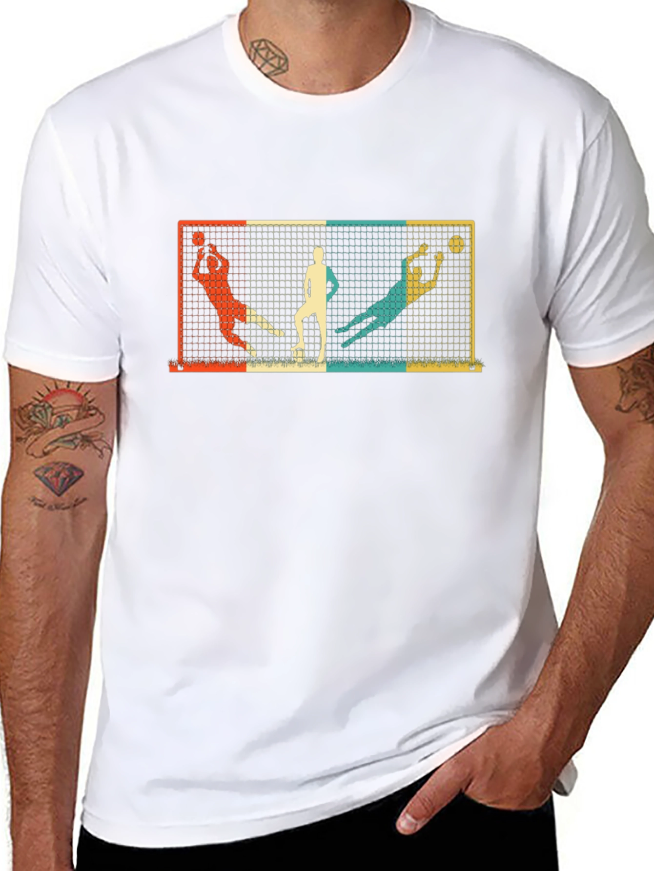 Black Retro Goalie Graphic T-Shirt view 8