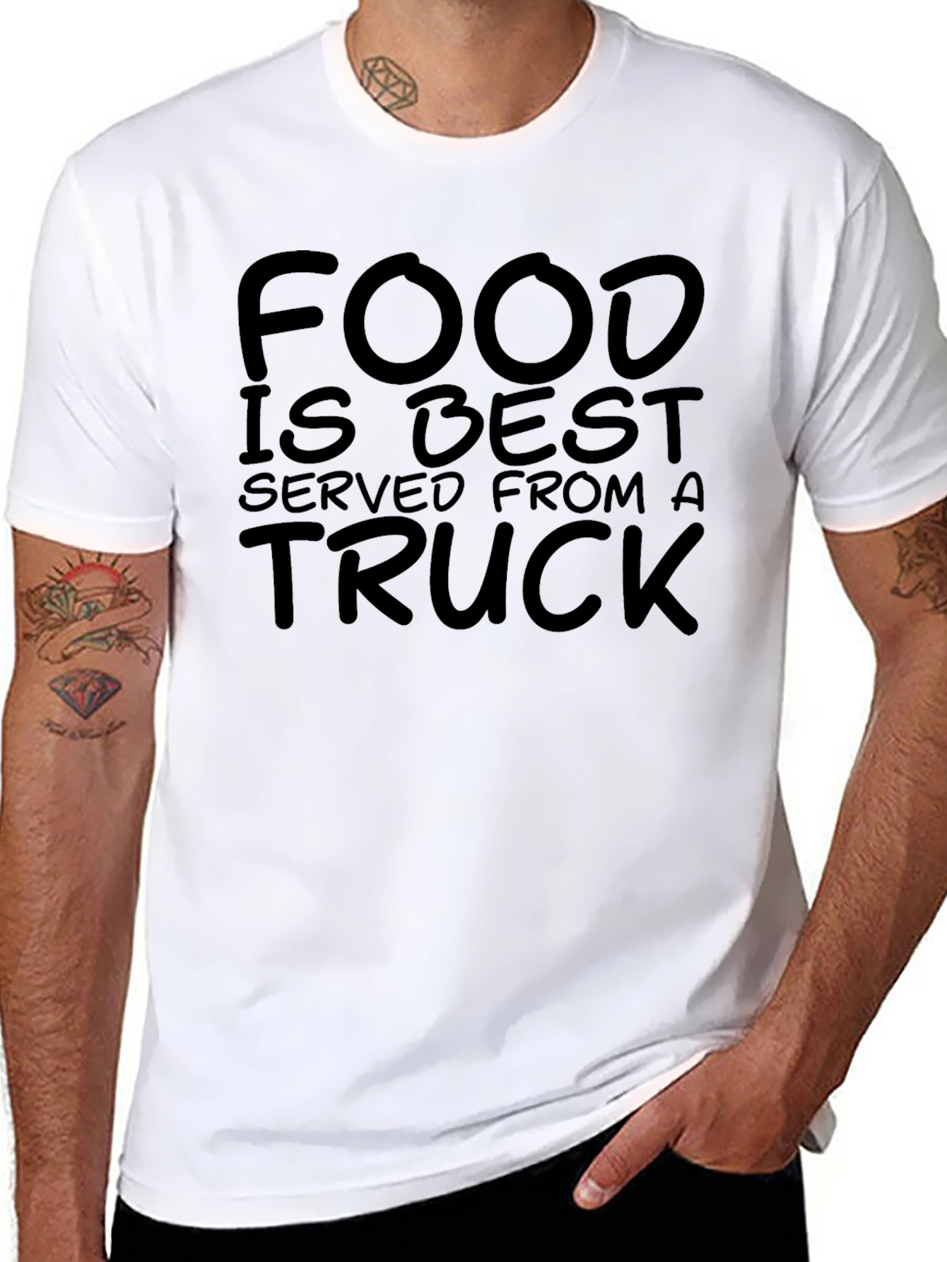 Black Food Truck Lover Black Cotton Tee view 8