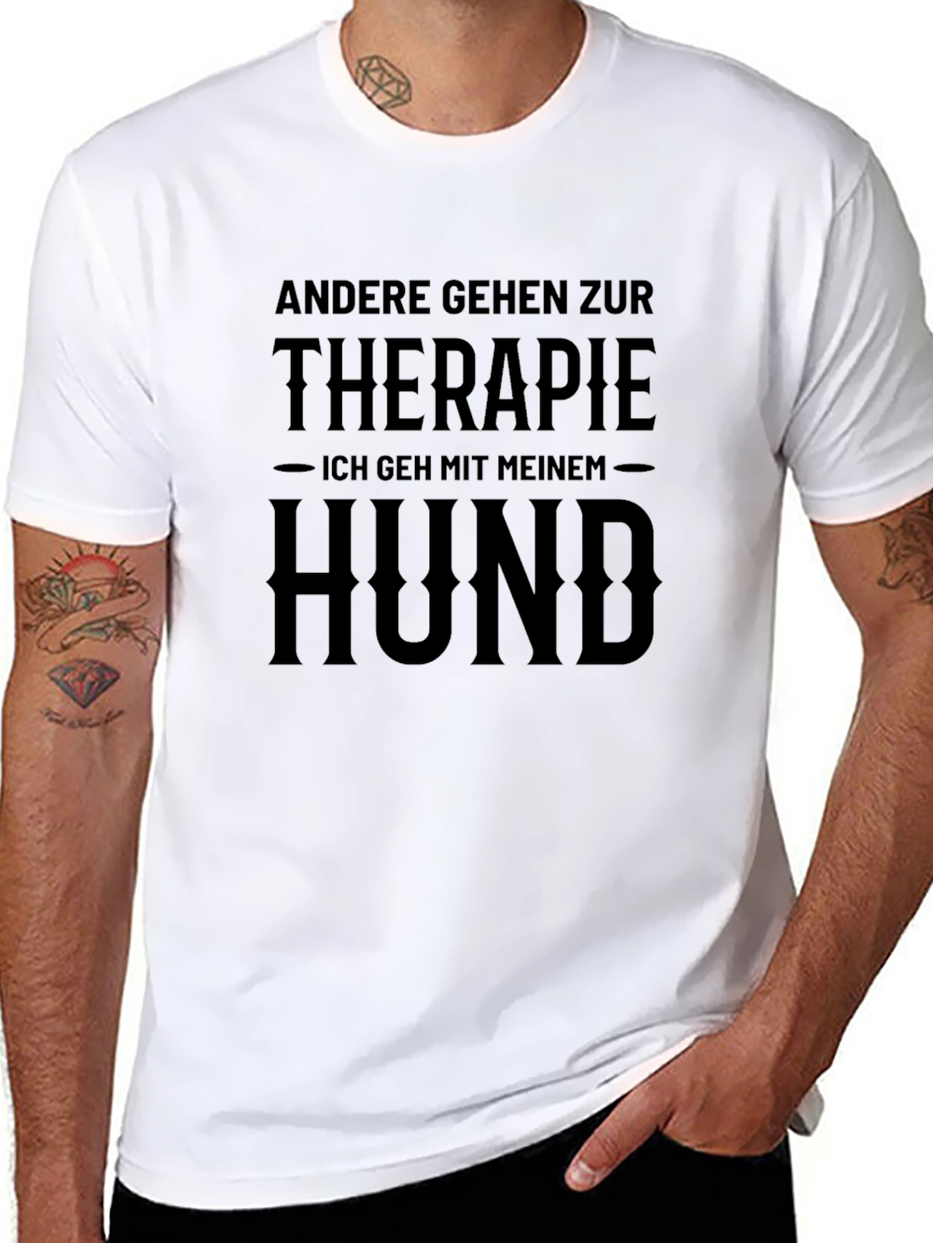Black Therapie Hund T-Shirt - Dog Lover Gift view 8
