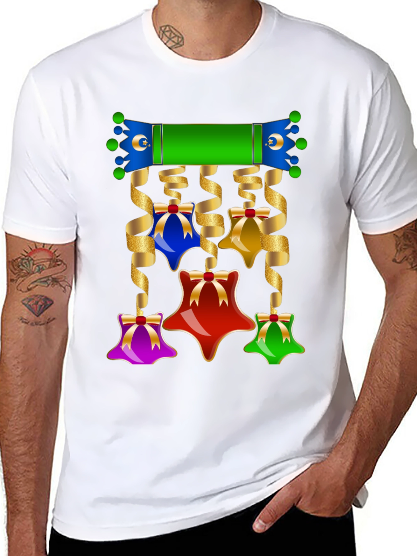Festive Star Ornament T-Shirt - 8