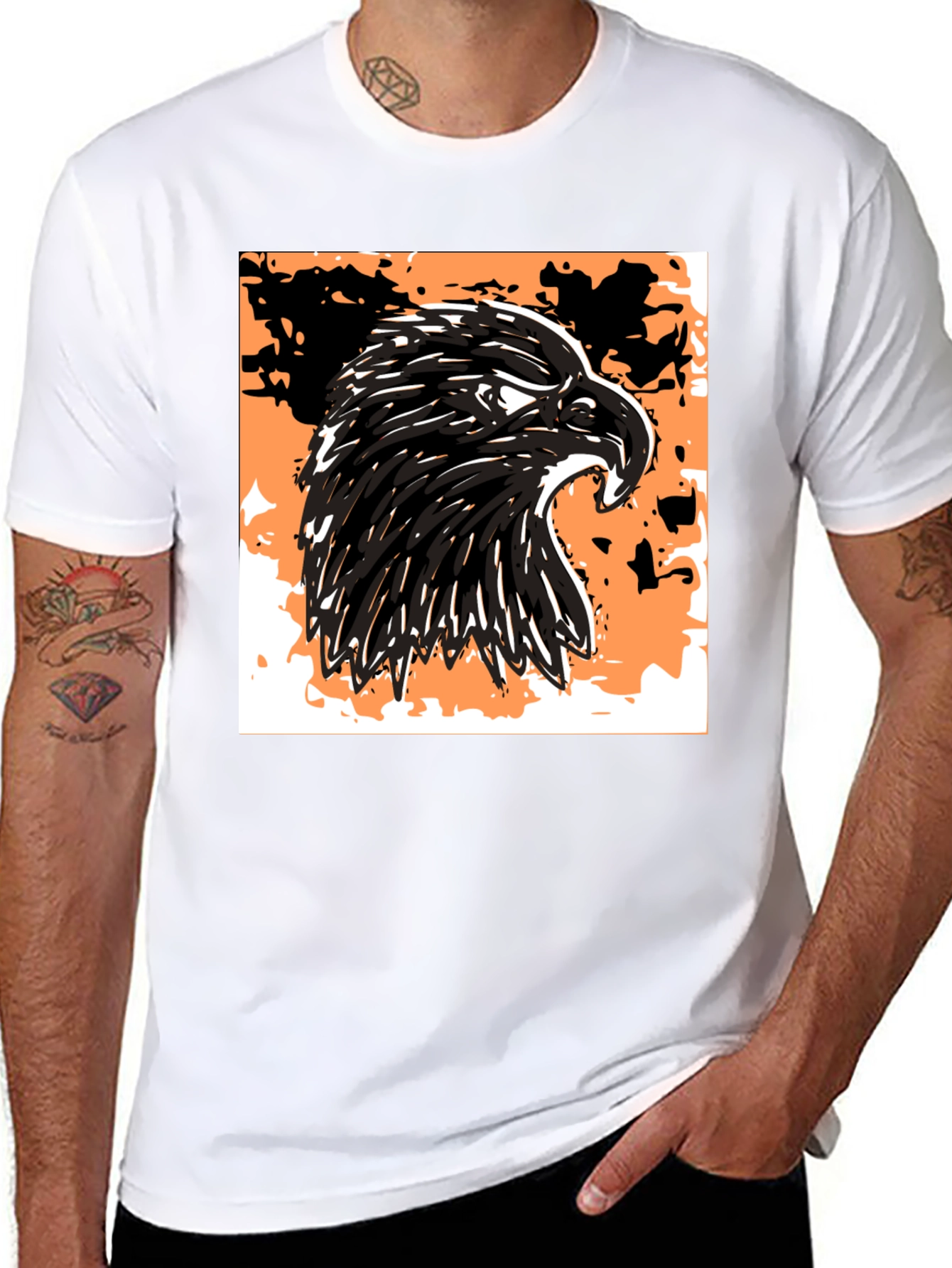 Black Eagle Graphic T-Shirt - Bold Black Design view 8