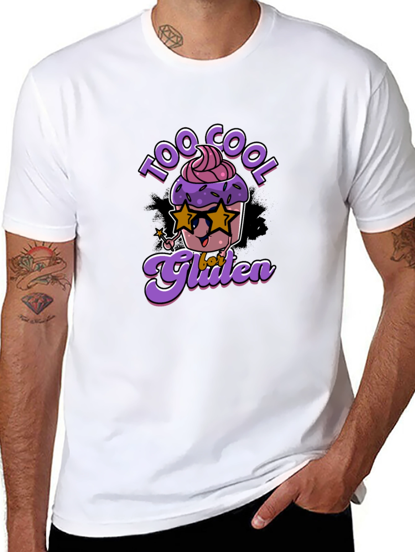 Black Too Cool for Gluten T-Shirt view 8