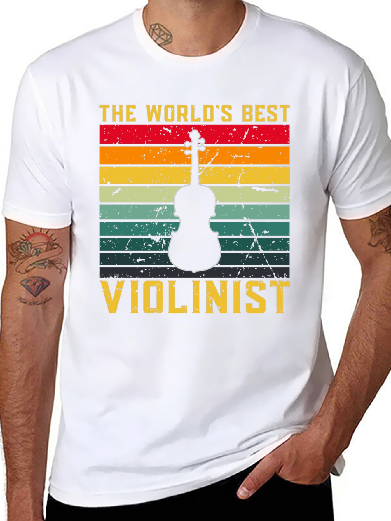 Black World's Best Violinist Graphic Tee view 8