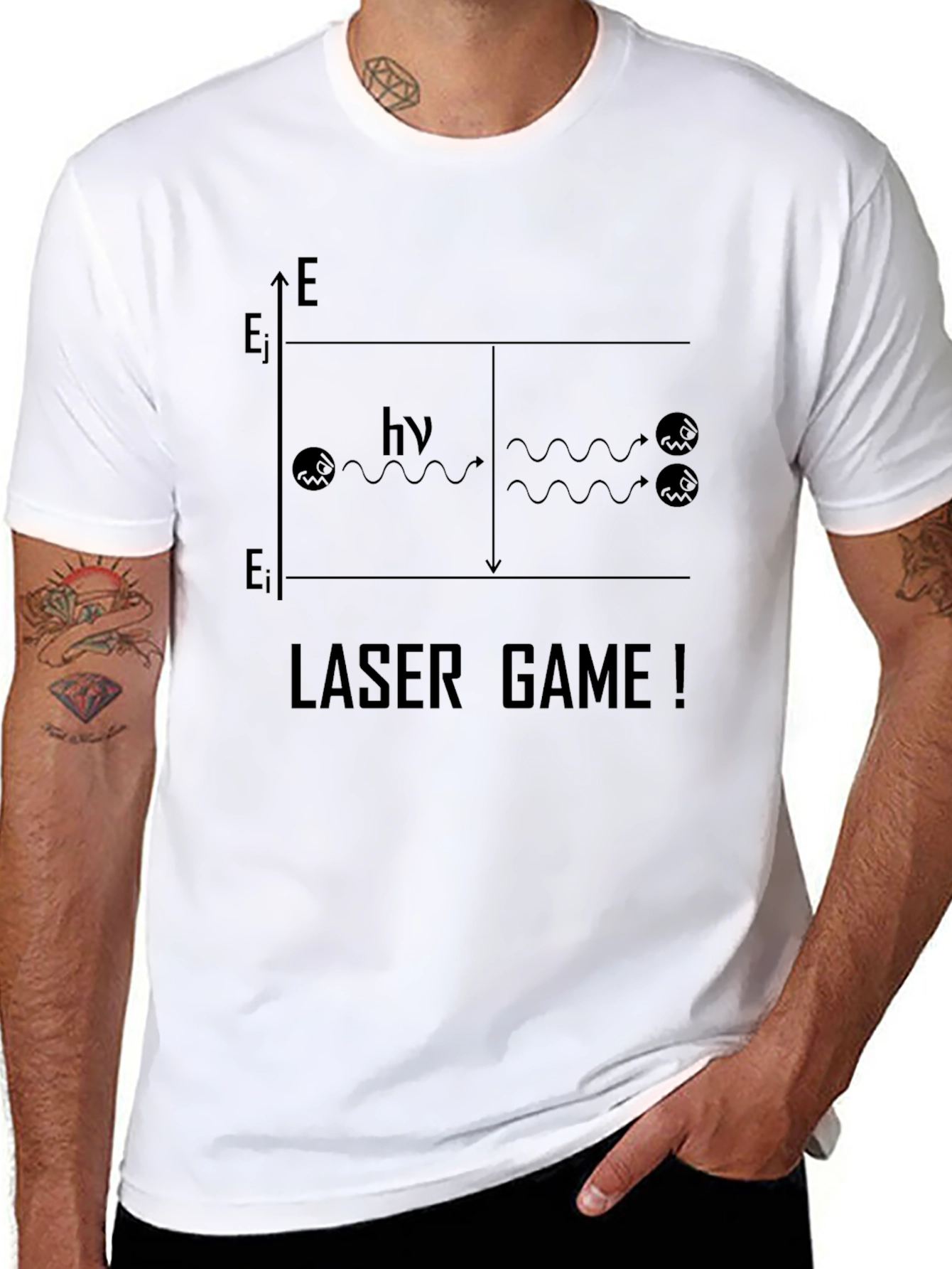 Black Laser Game T-Shirt: Physics Humor view 8