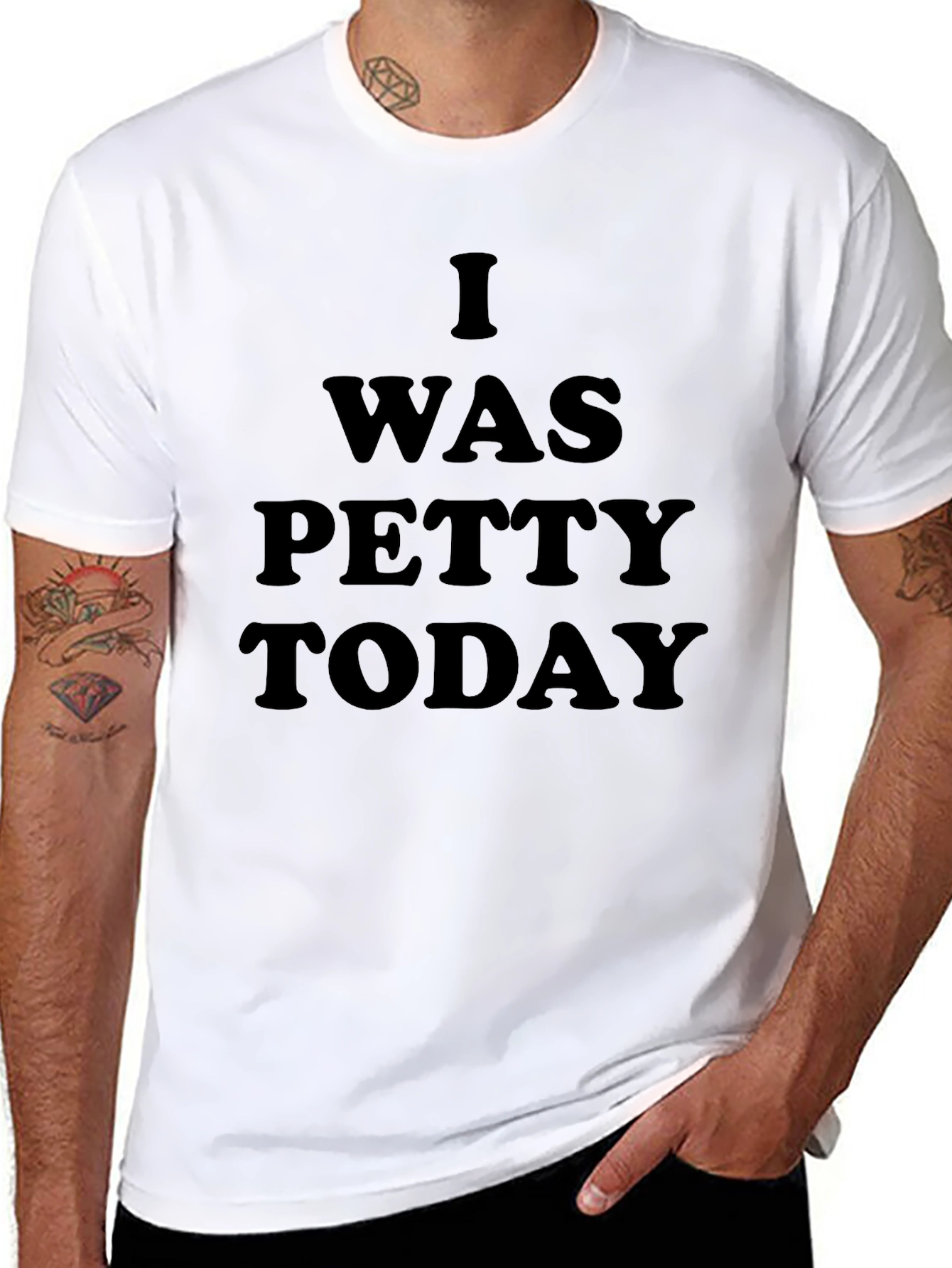 Black I Was Petty Today Black T-Shirt view 8