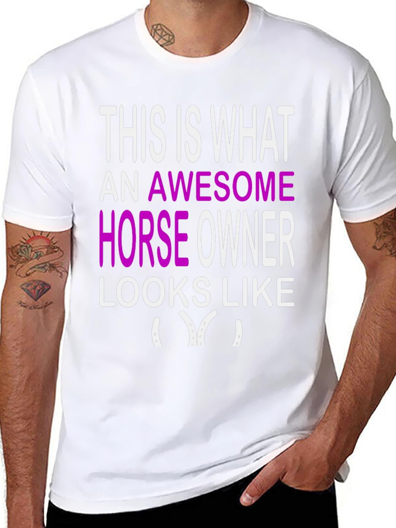 Black Awesome Horse Owner Graphic Tee - Black view 8